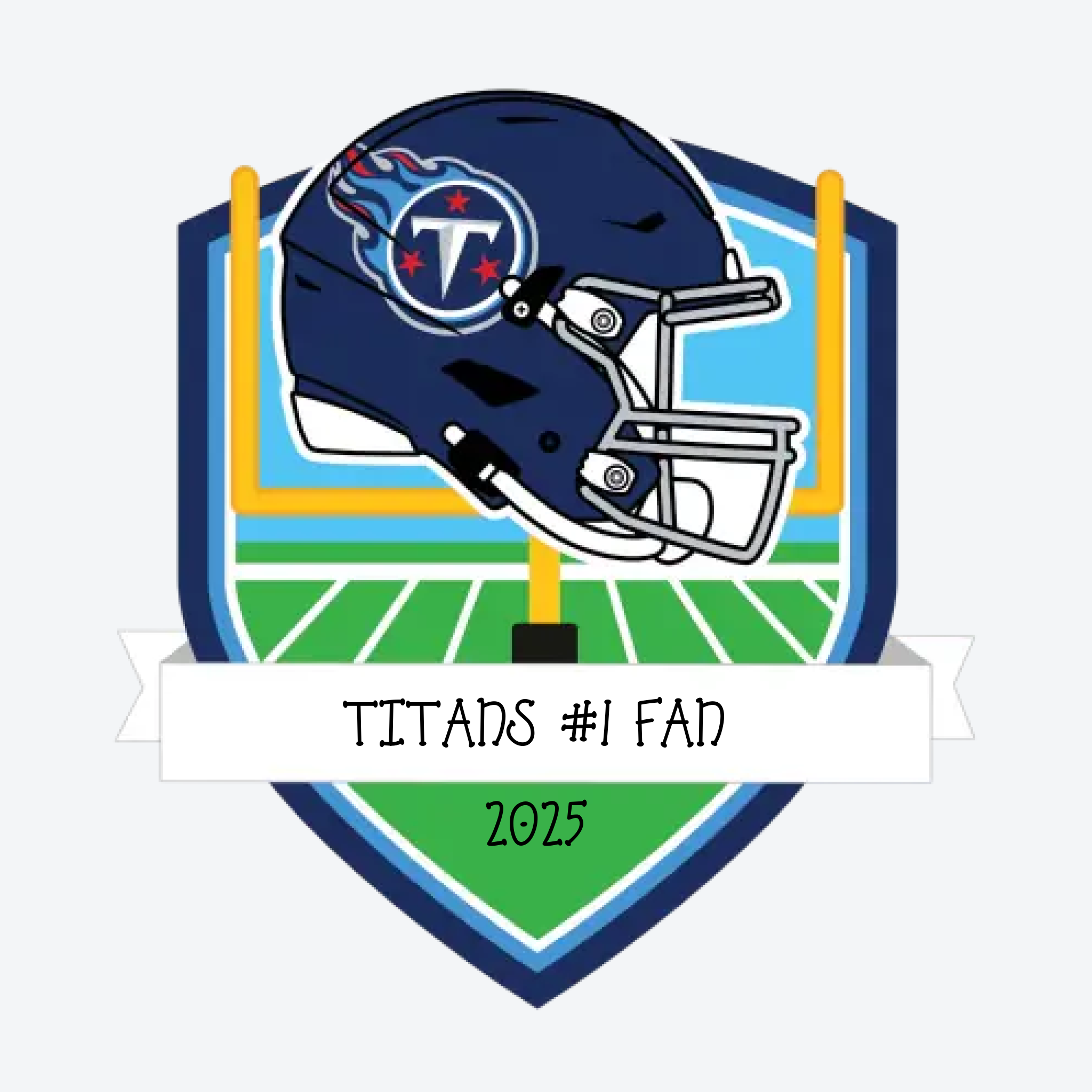 Tennessee Titans Personalized Shield Ornament