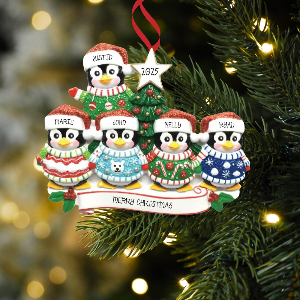 Family of 5 Ornaments