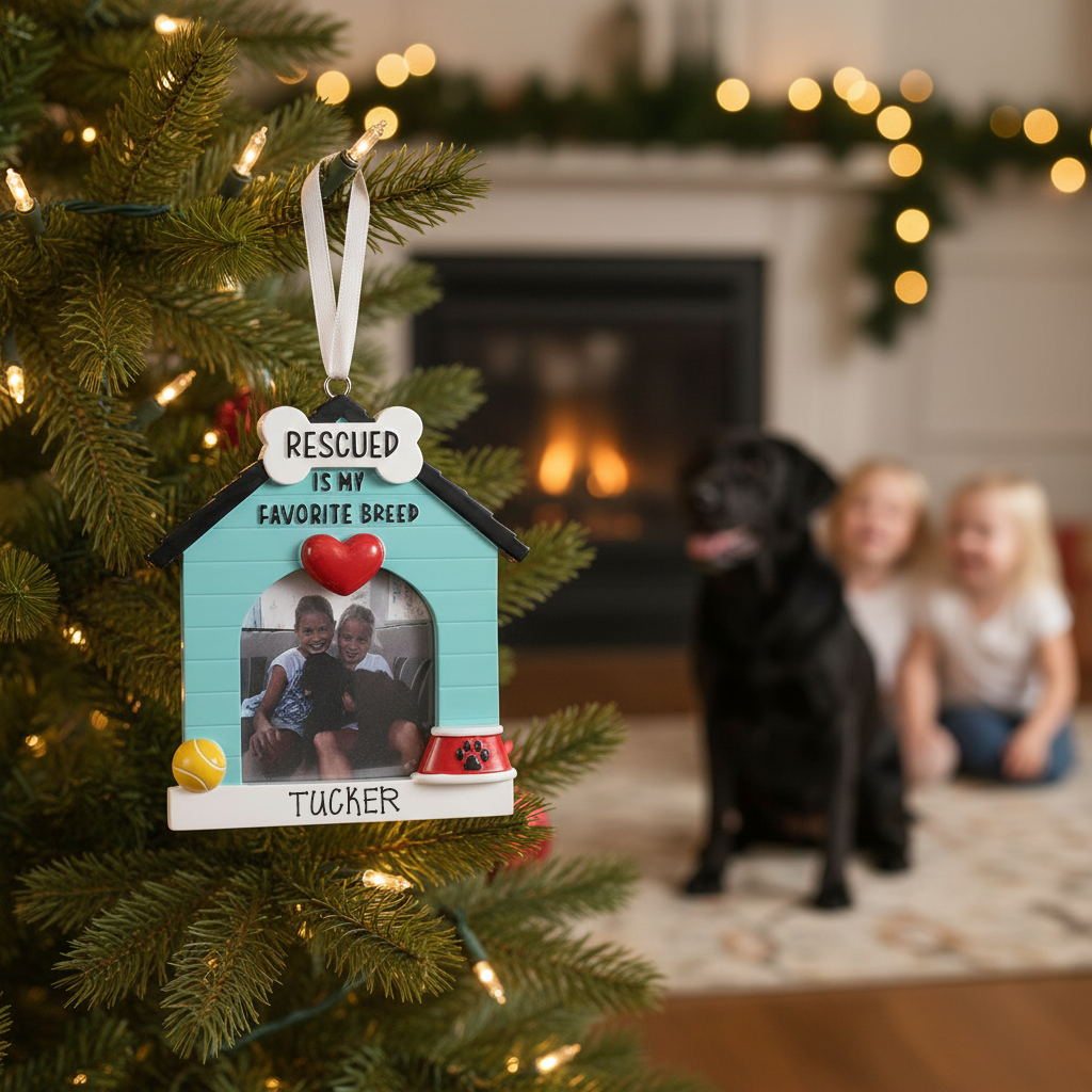 Family With Pet Ornaments