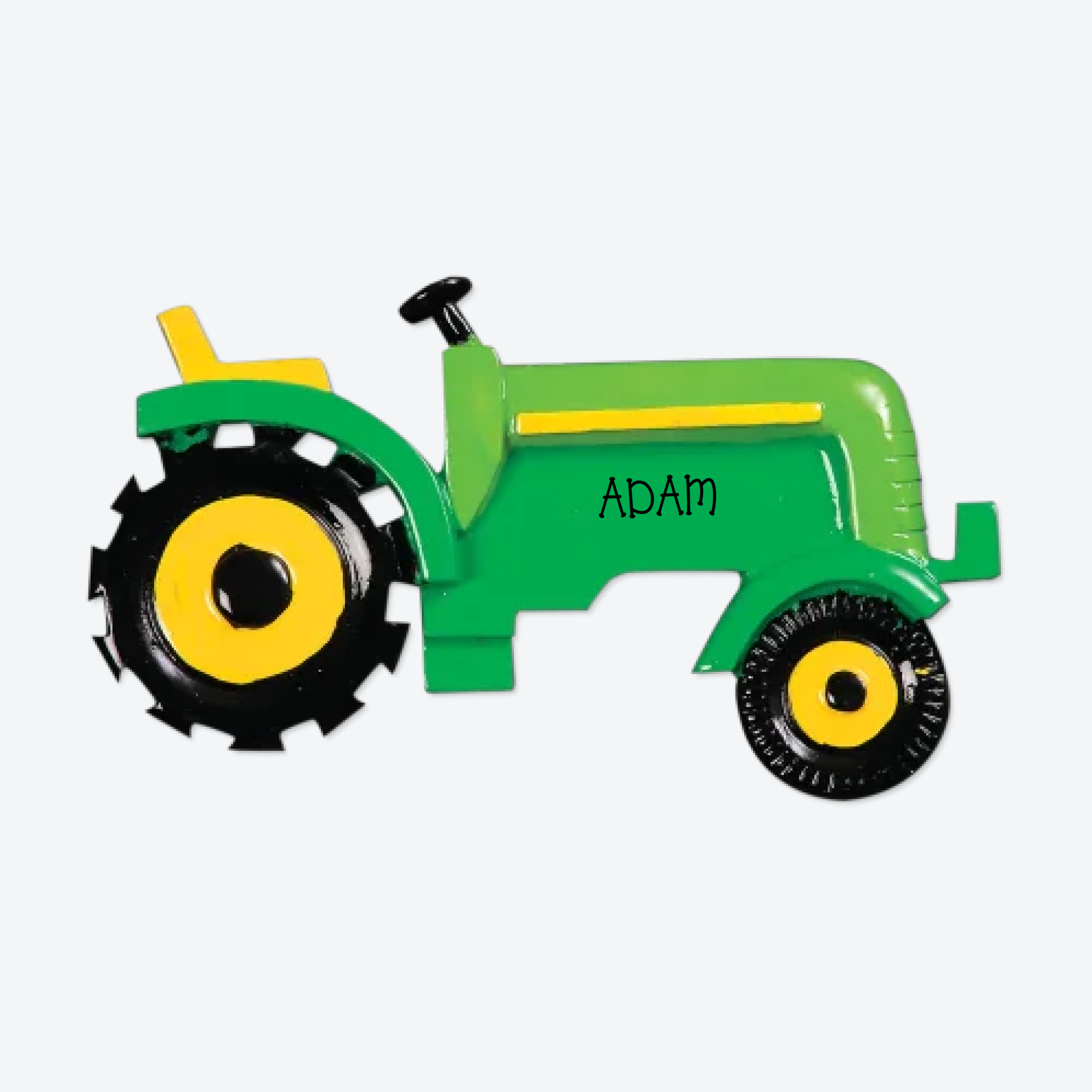 OT393-G - Green Tractor Personalized Christmas Ornament