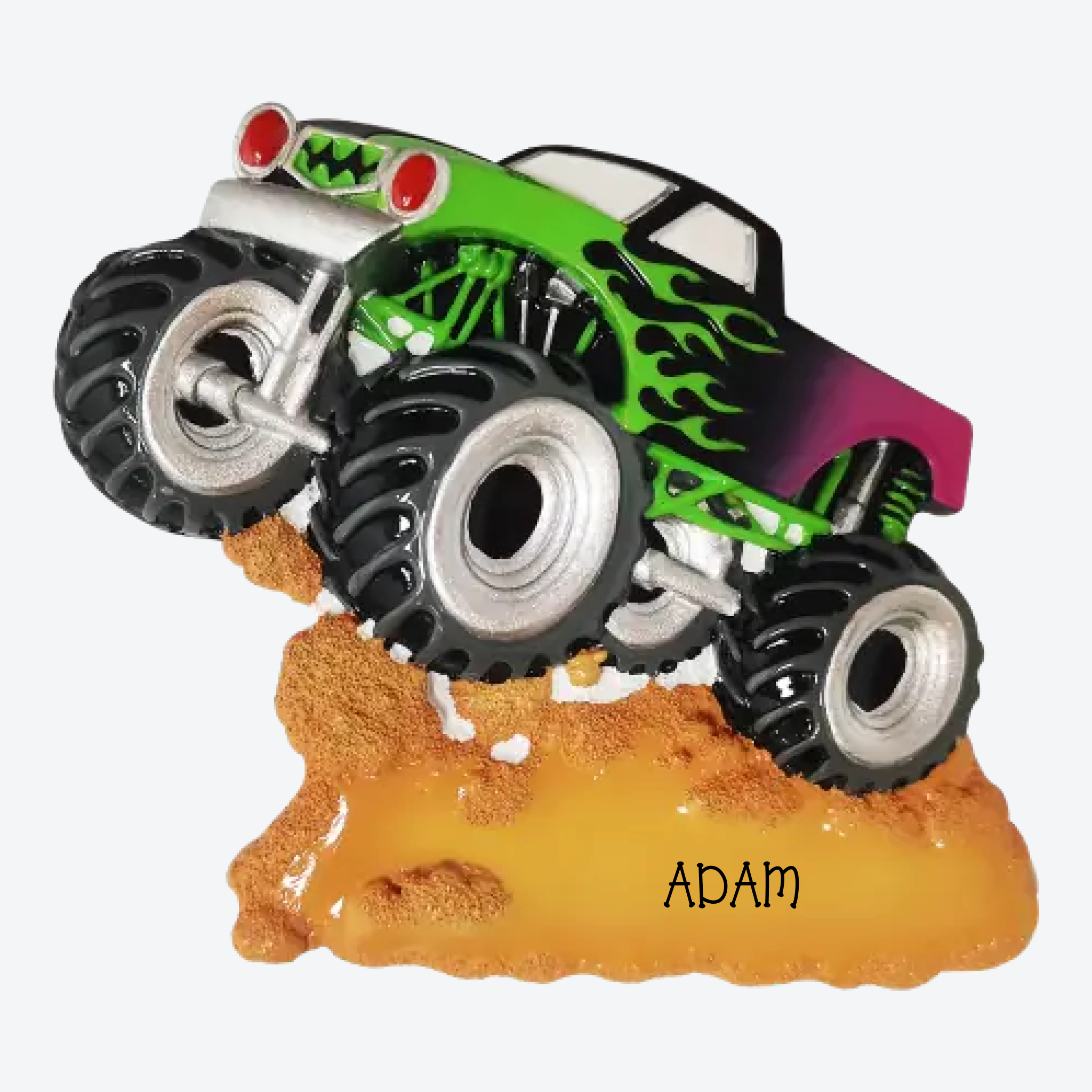 OT2246 - Child- New Monster Truck Personalized Christmas Ornament