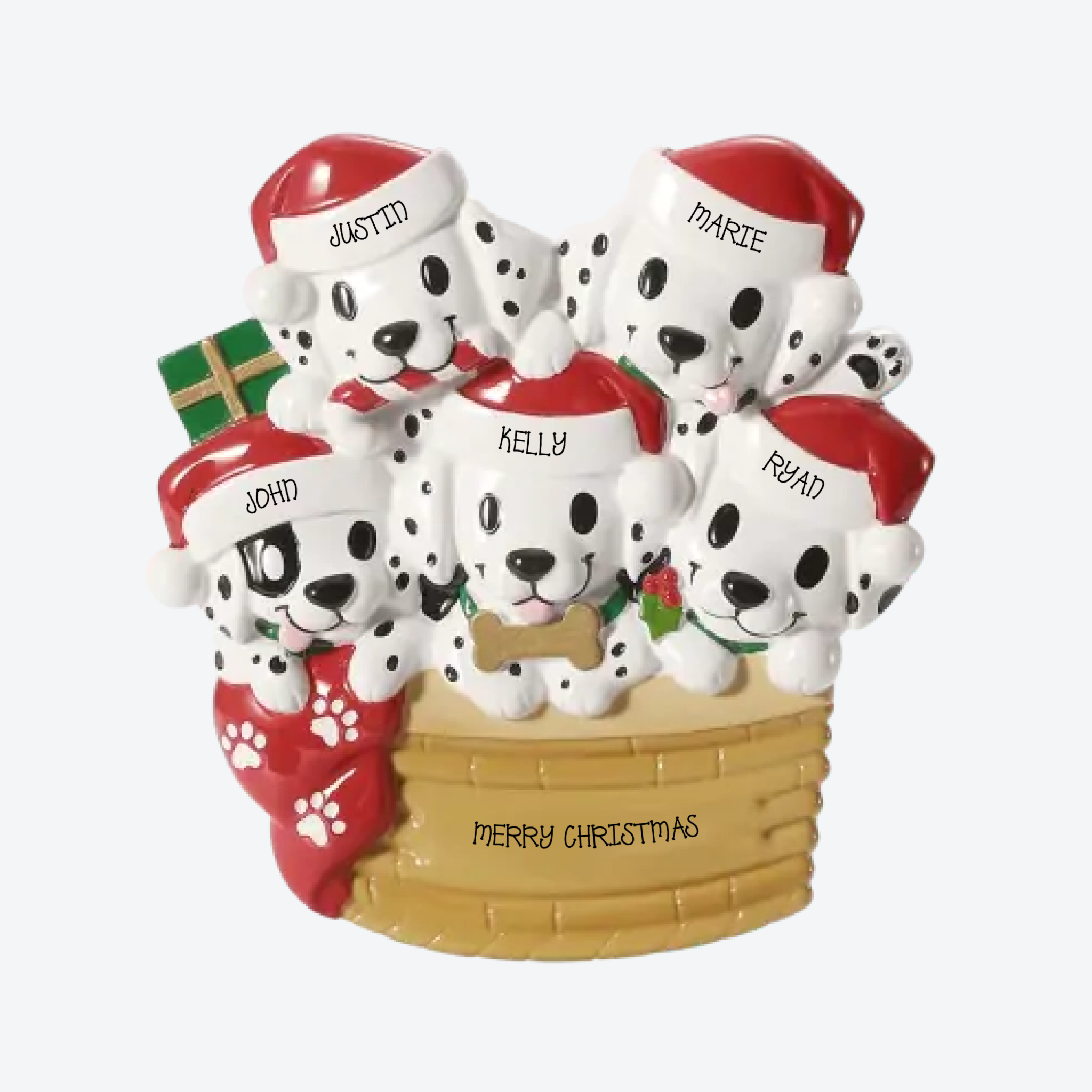 OT2910-5 - Puppy Family with Christmas Hats - Make more Christmas -5