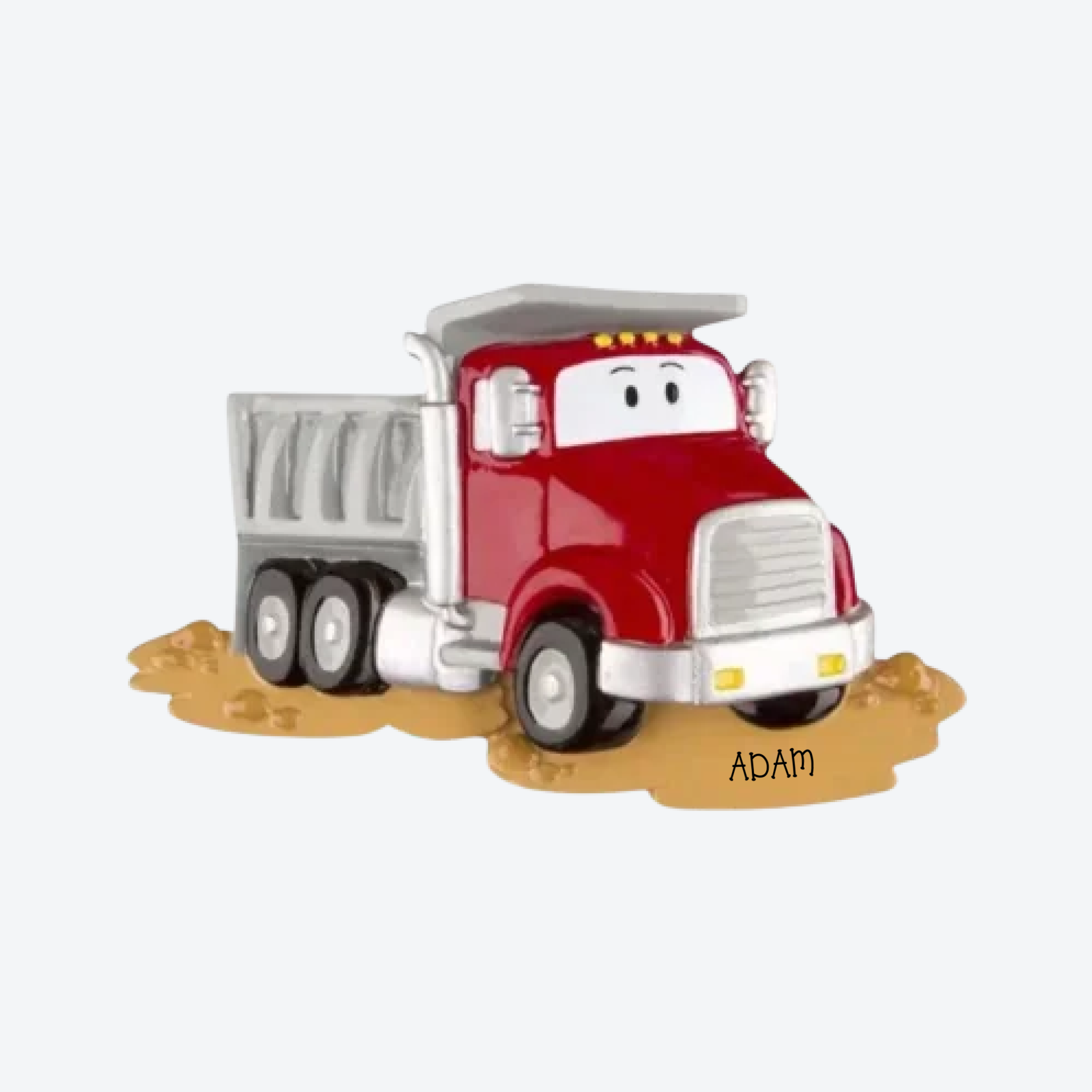 OT1229 - Dumptruck Personalized Christmas Ornament