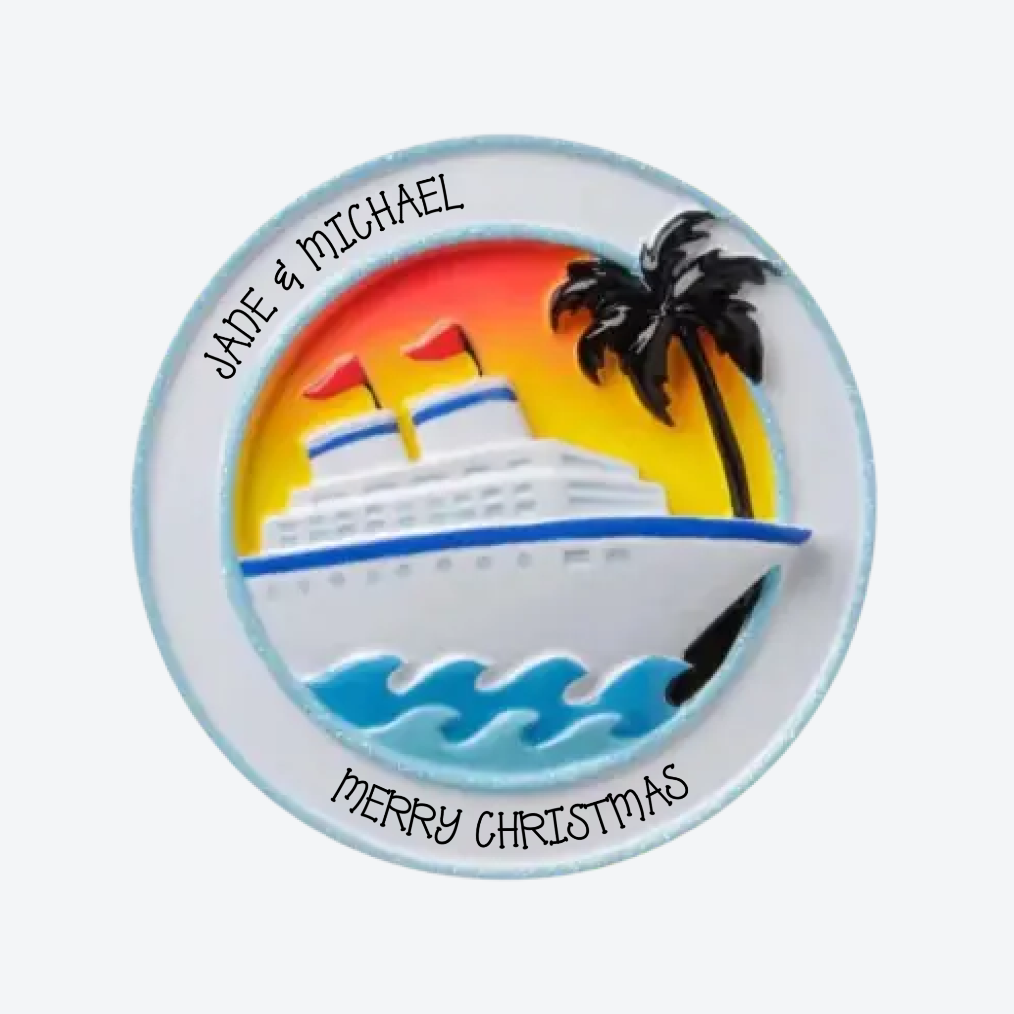 OT1725 - Cruise Ship Personalized Christmas Ornament