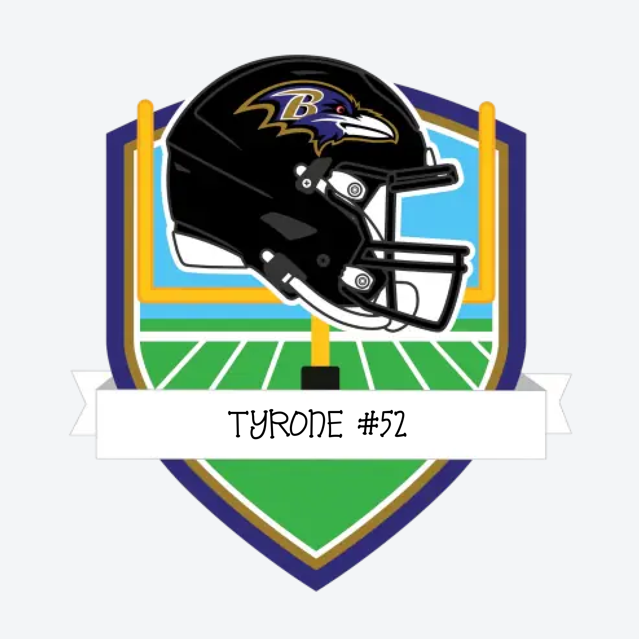 Baltimore Ravens Personalized Shield Ornament