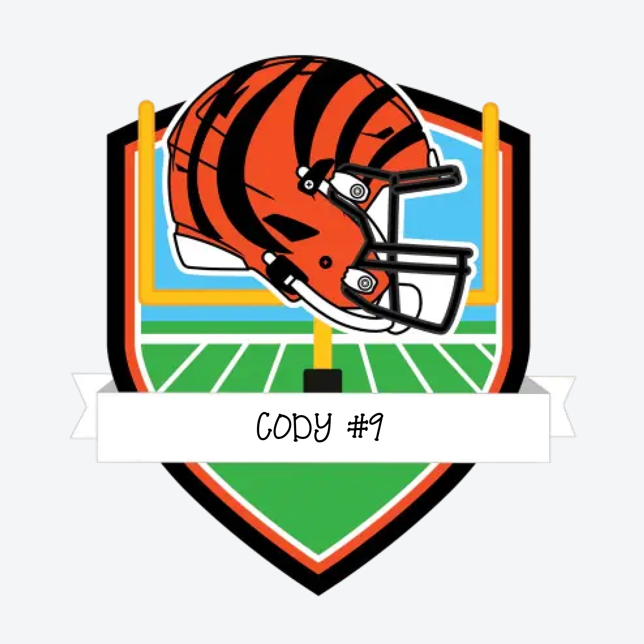Cincinnati Bengals Personalized Shield Ornament
