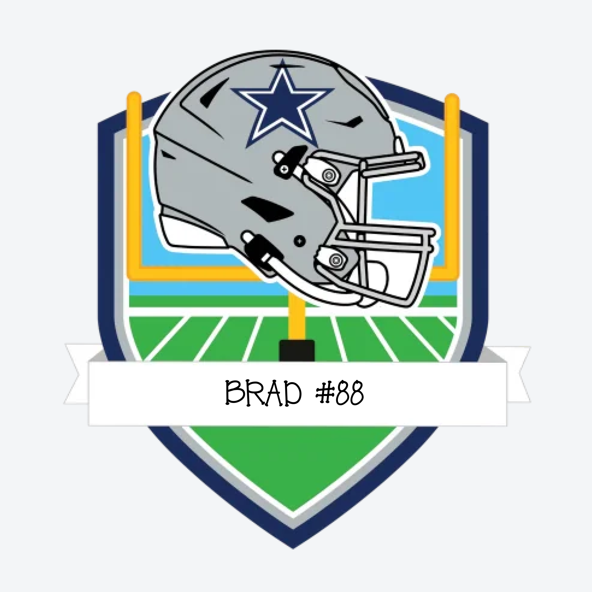 Dallas Cowboys Personalized Shield Ornament