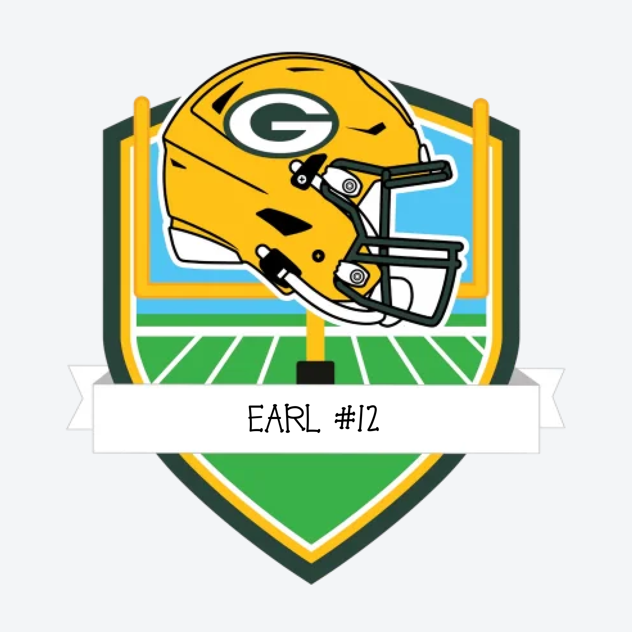 Green Bay Packers Personalized Shield Ornament