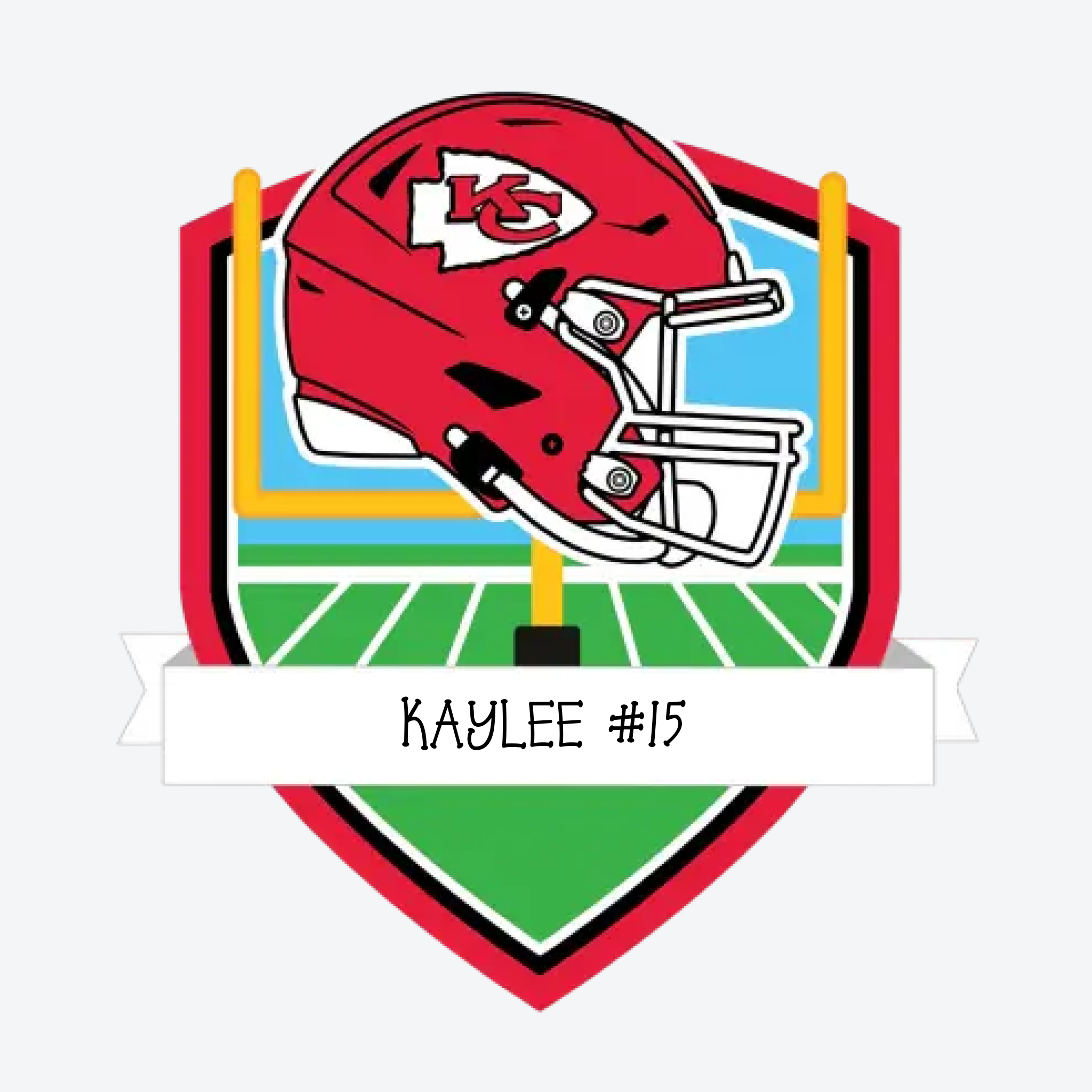 Kansas City Chiefs Personalized Shield Ornament