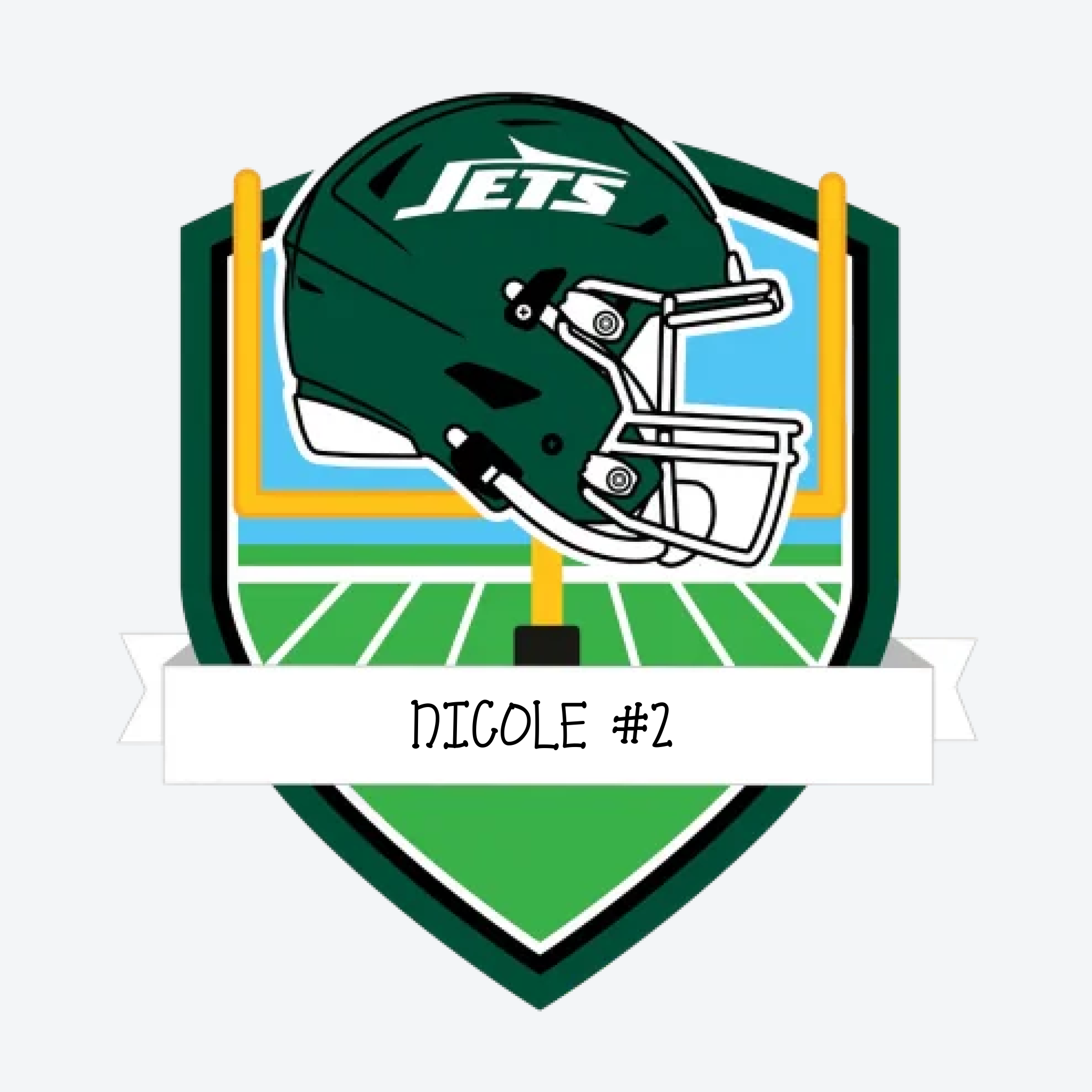 New York Jets Personalized Shield Ornament