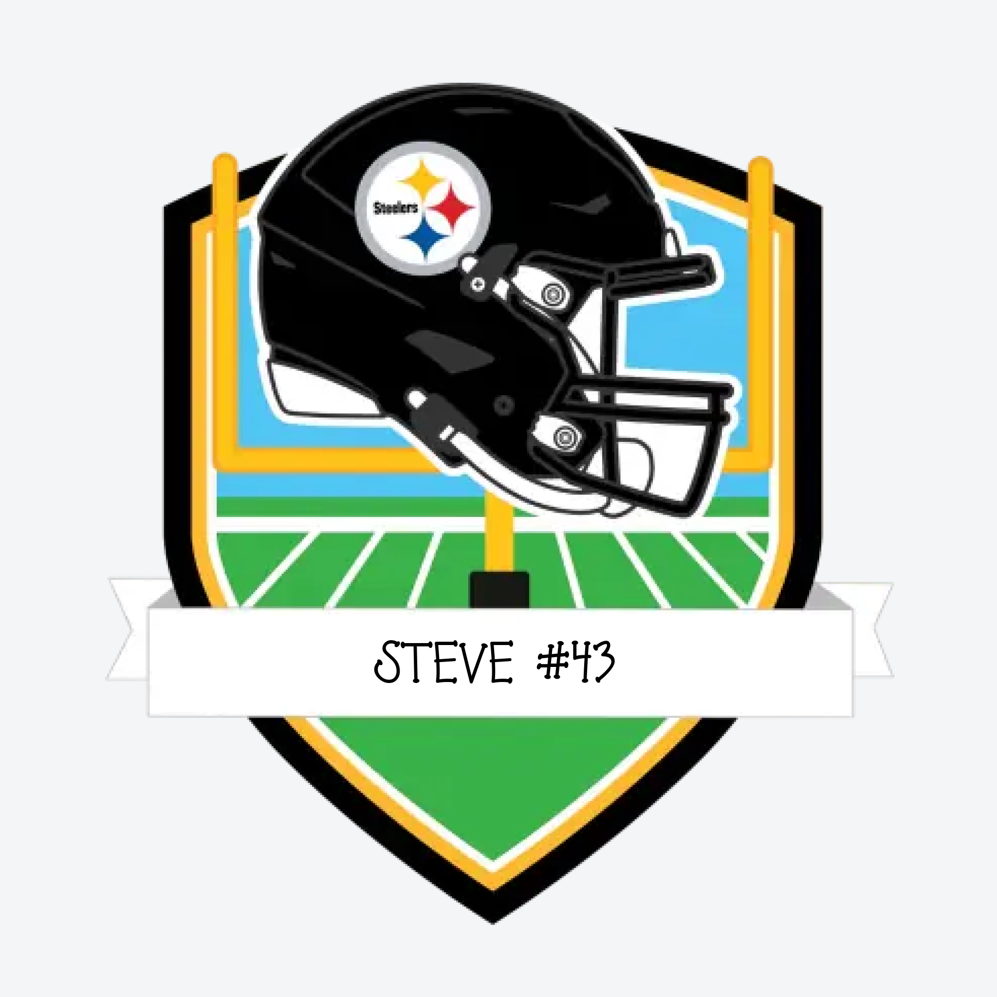 Pittsburgh Steelers Personalized Shield Ornament
