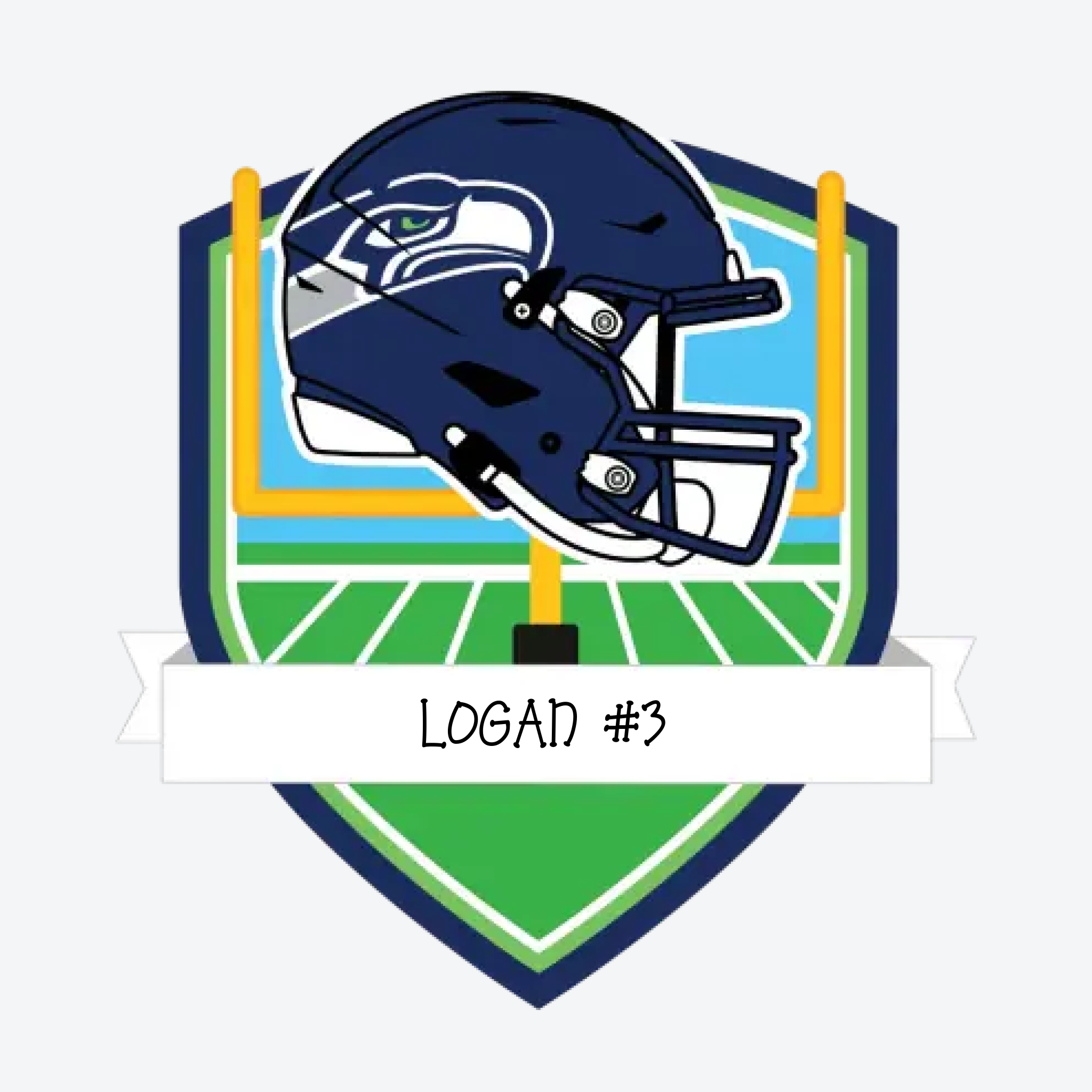Seattle Seahawks Personalized Shield Ornament