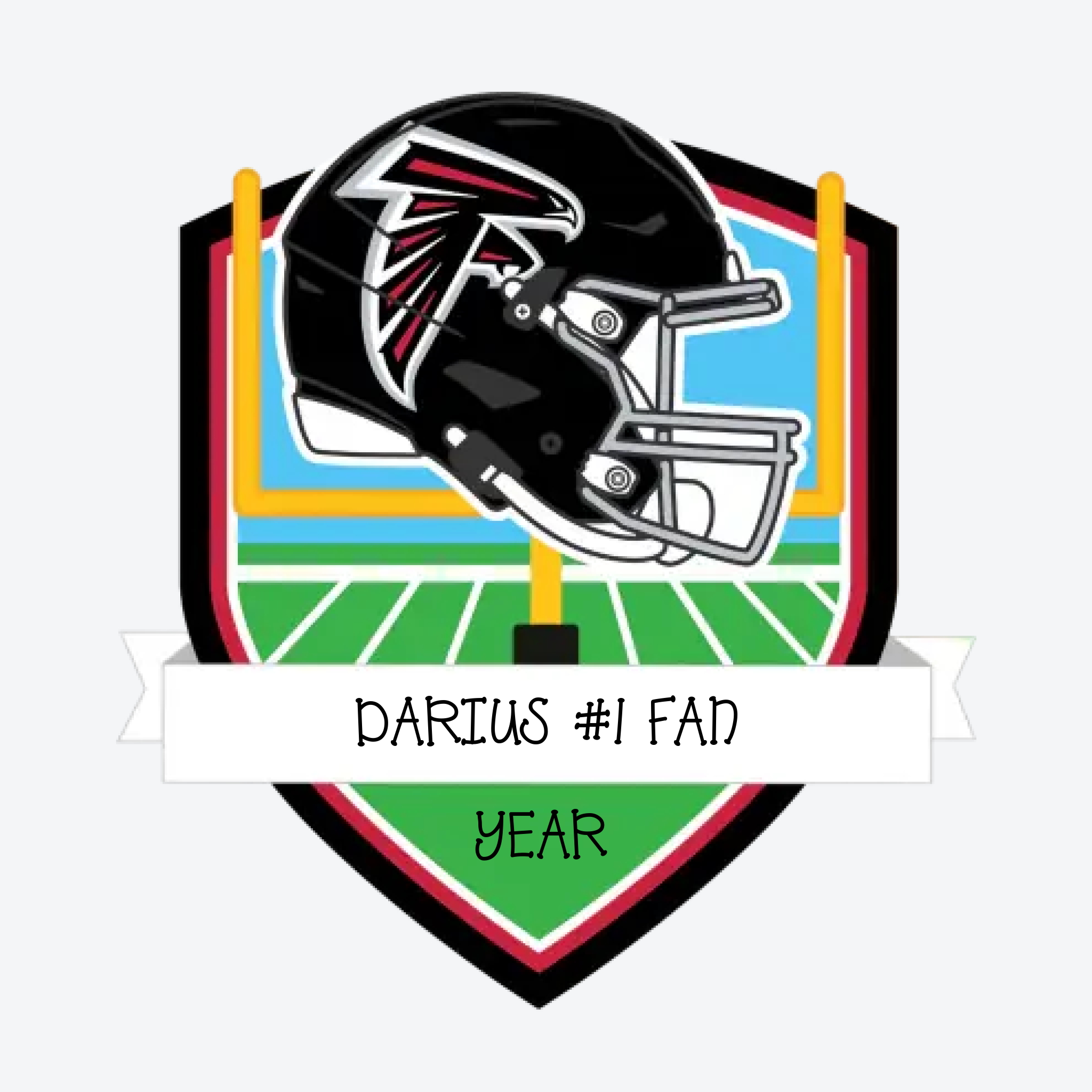 Atlanta Falcons Personalized Shield Ornament