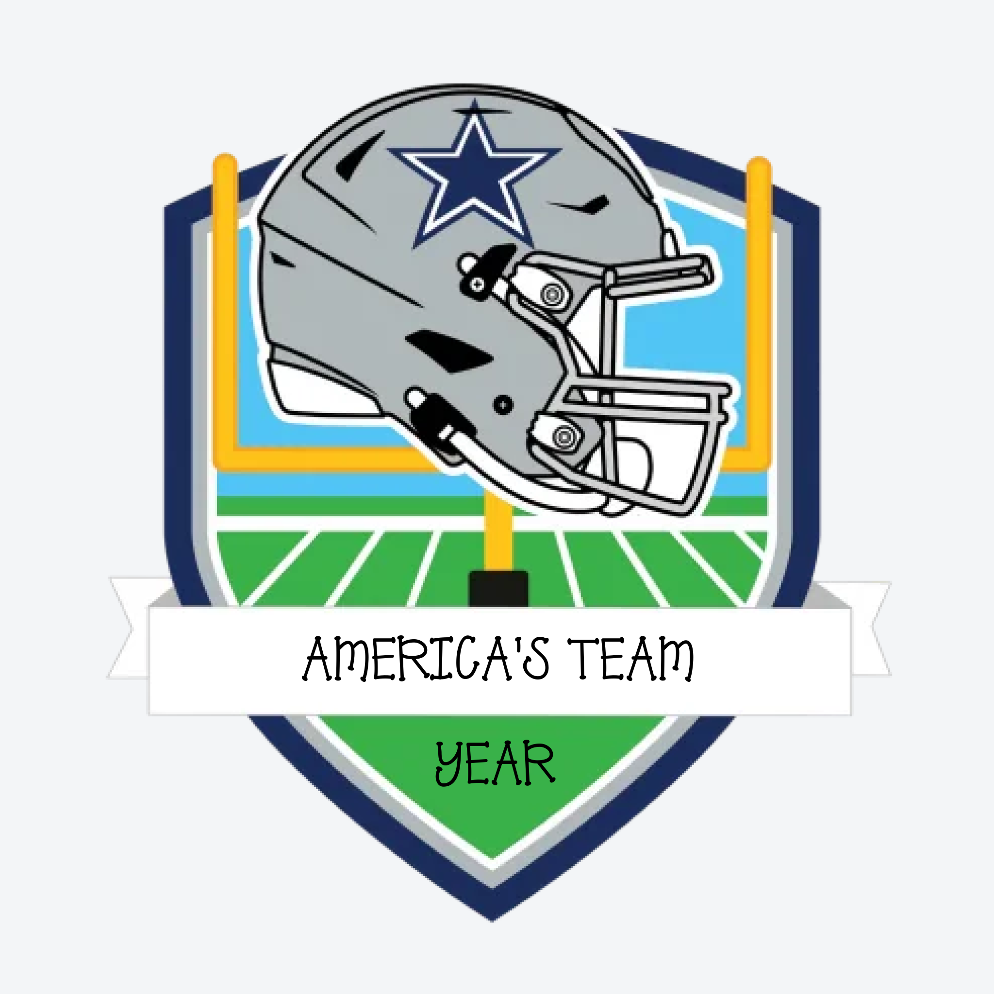 Dallas Cowboys Personalized Shield Ornament