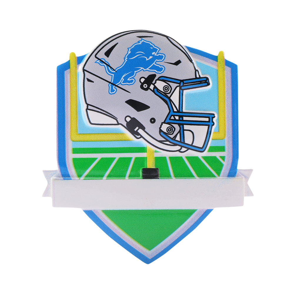 Detroit Lions Personalized Shield Ornament