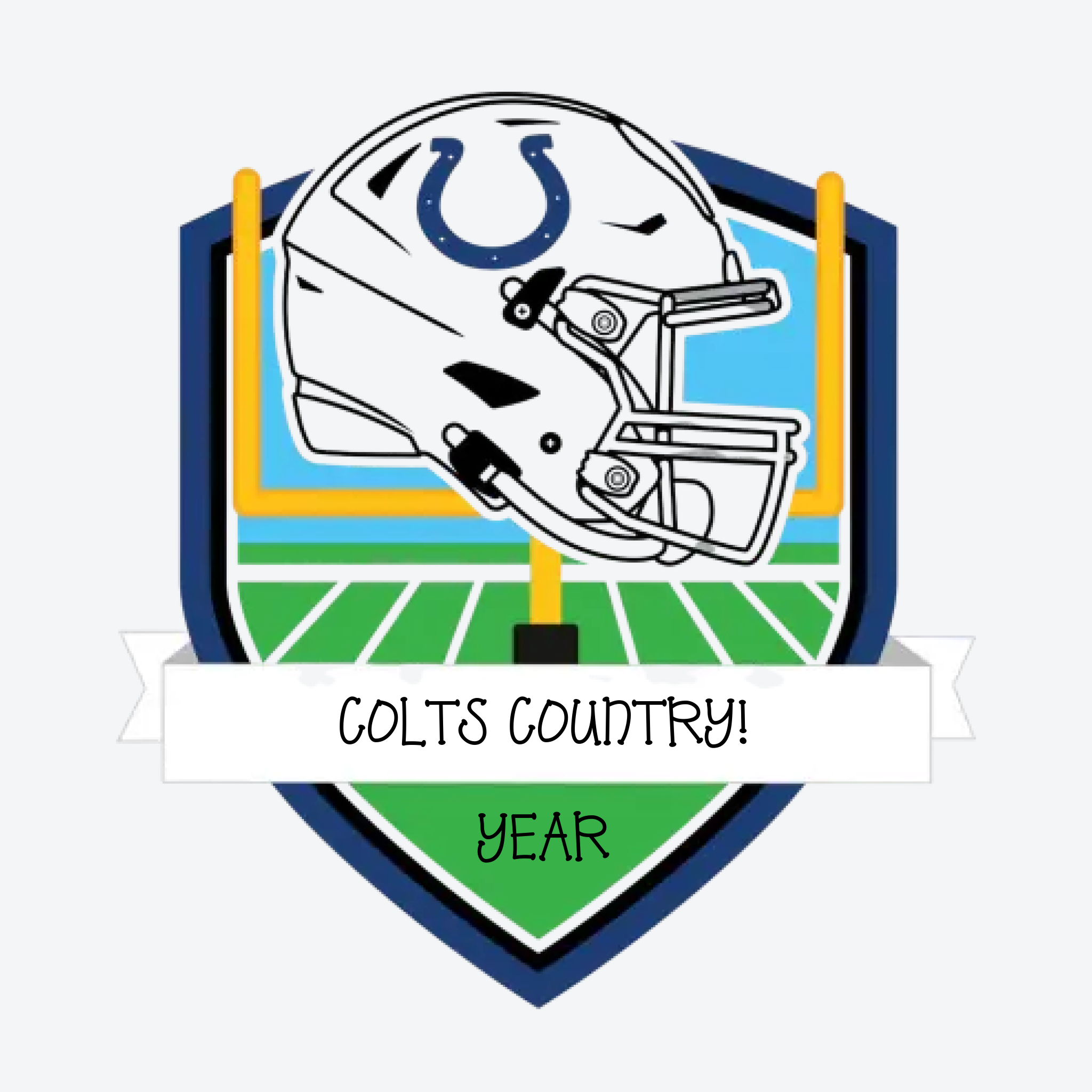 Indianapolis Colts Personalized Shield Ornament