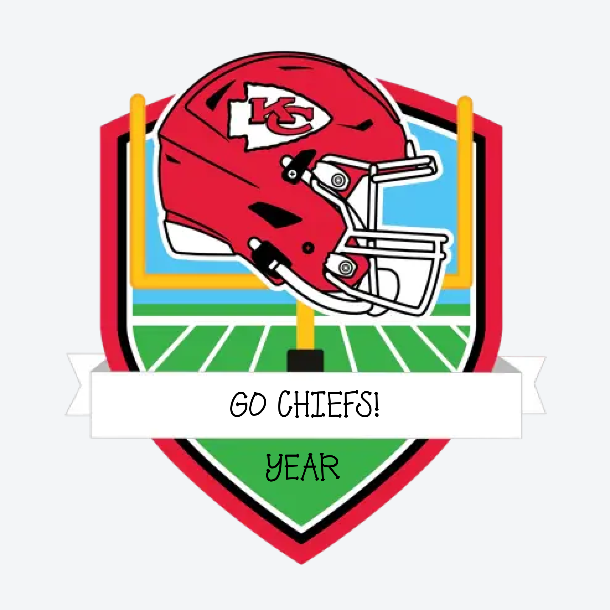 Kansas City Chiefs Personalized Shield Ornament