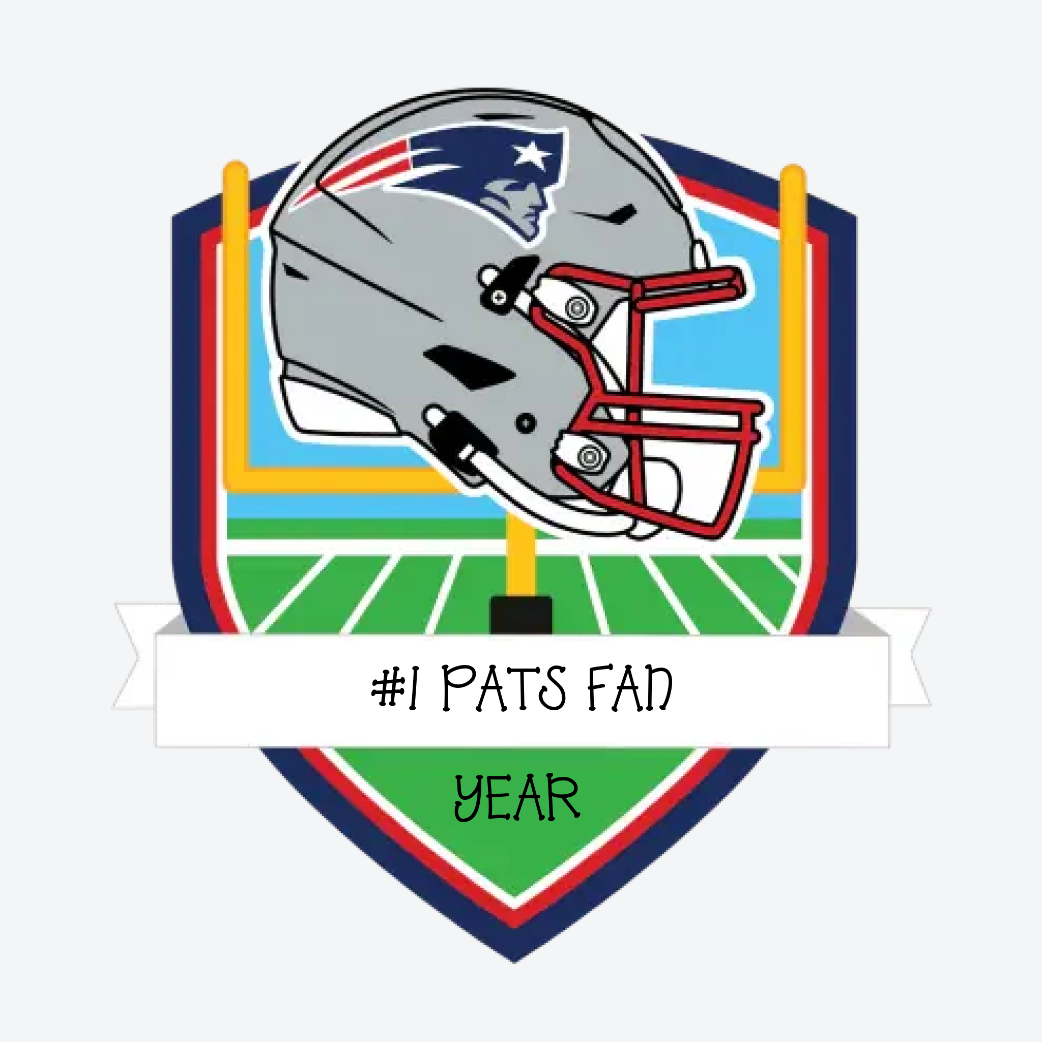 New England Patriots Personalized Shield Ornament