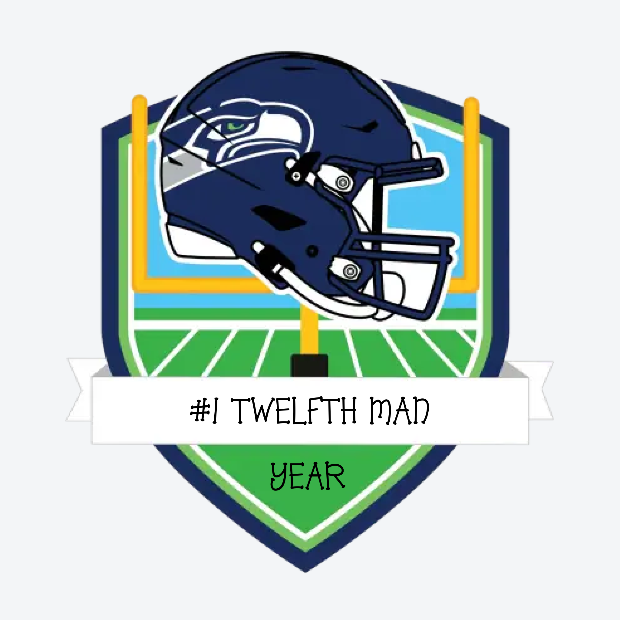 Seattle Seahawks Personalized Shield Ornament