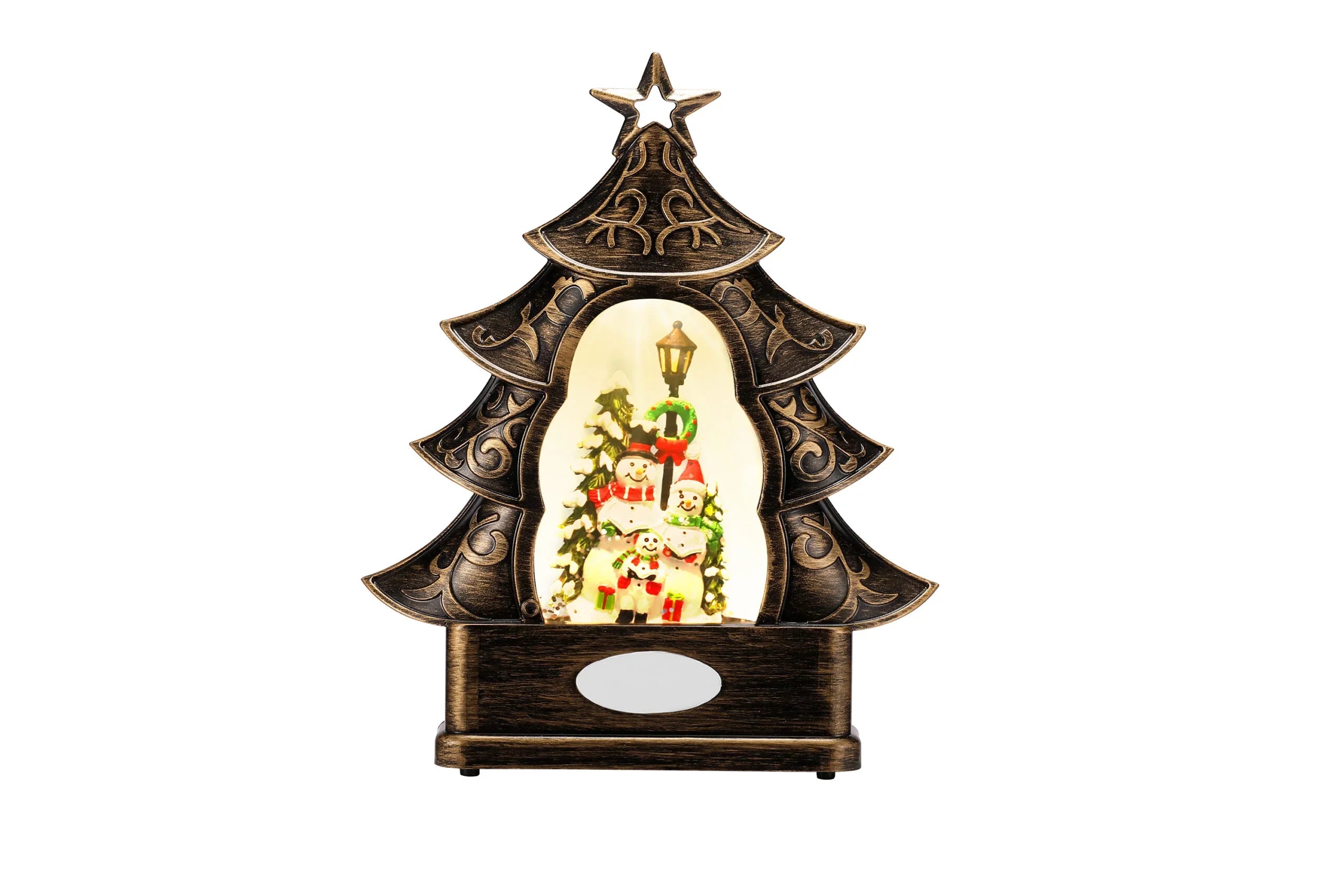Snowman Family Snow Globe Ornament