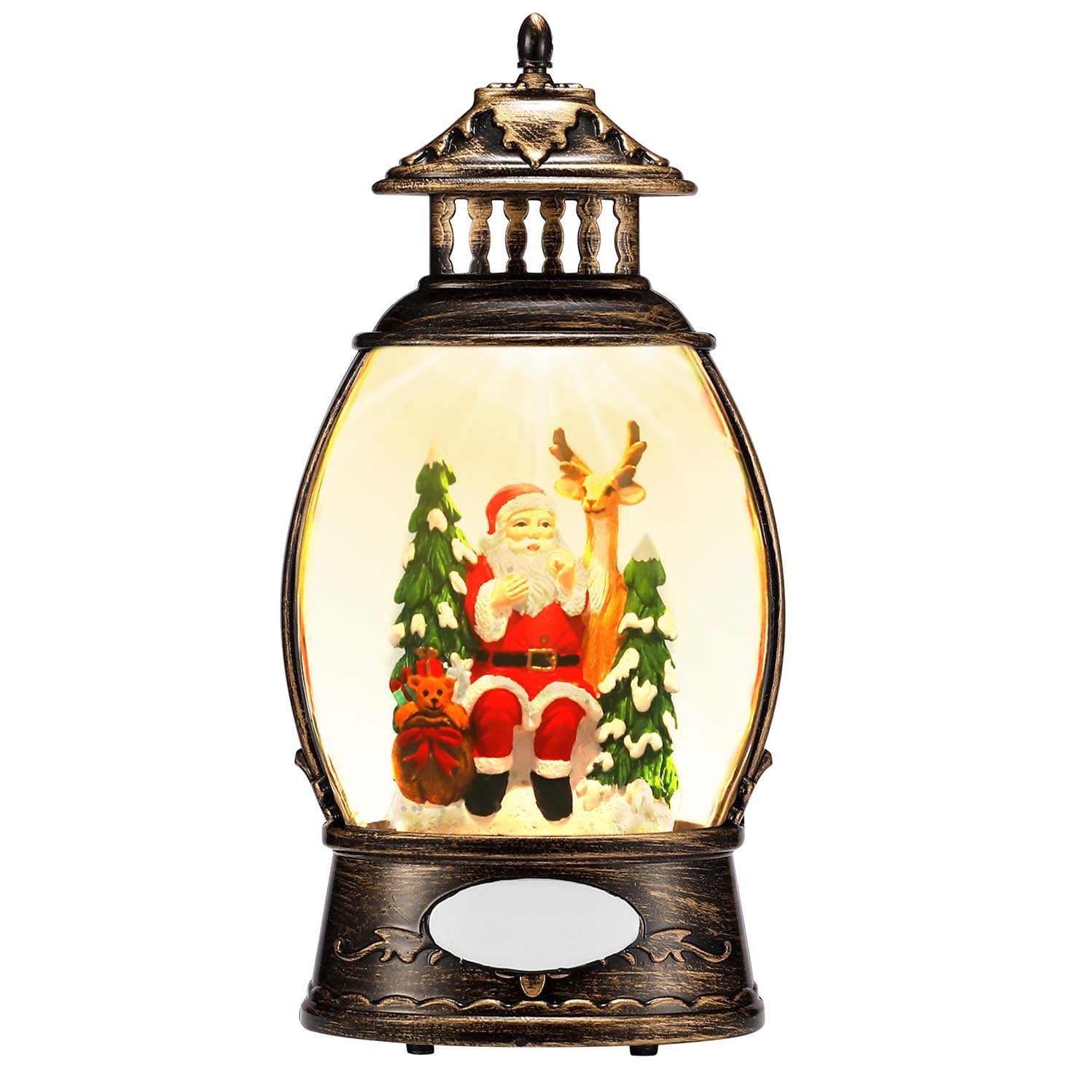 Santa Snow Globe Ornament
