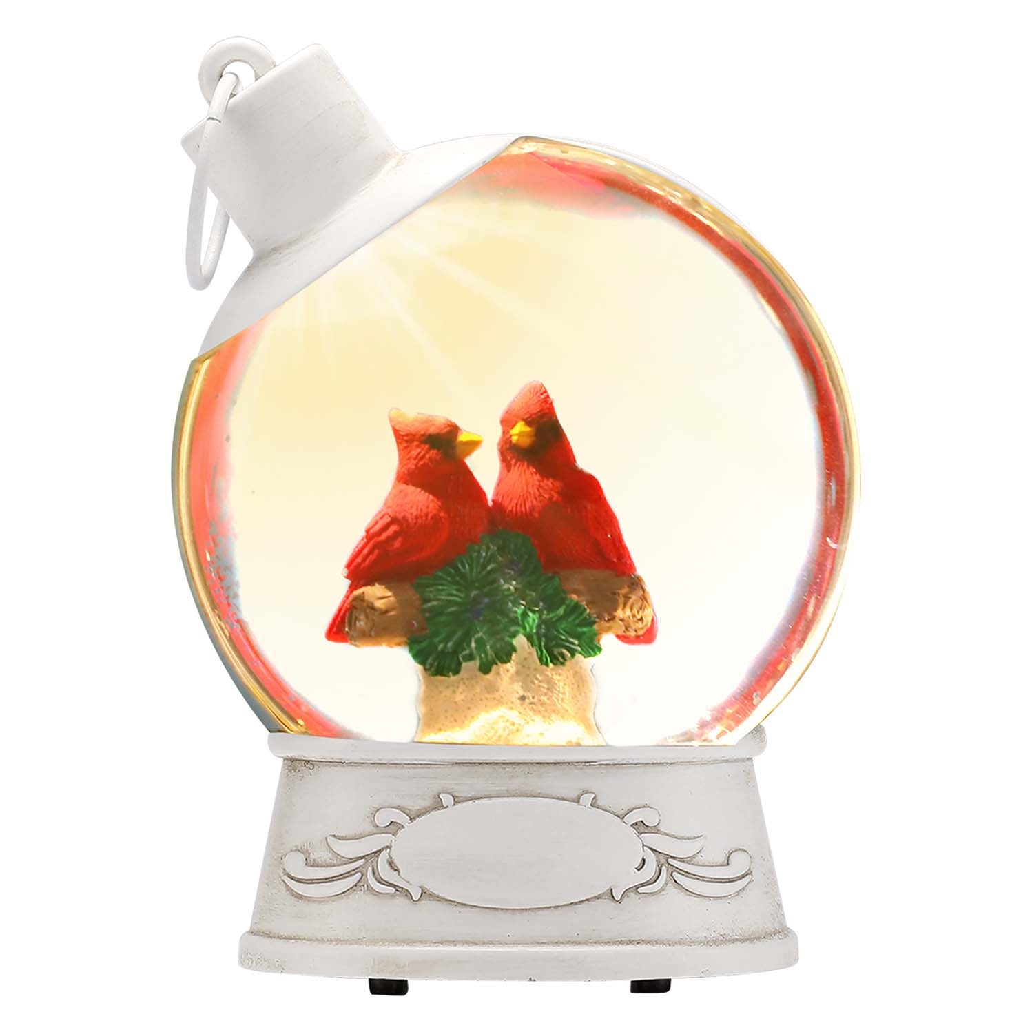 Cardinals Snow Globe Ornament
