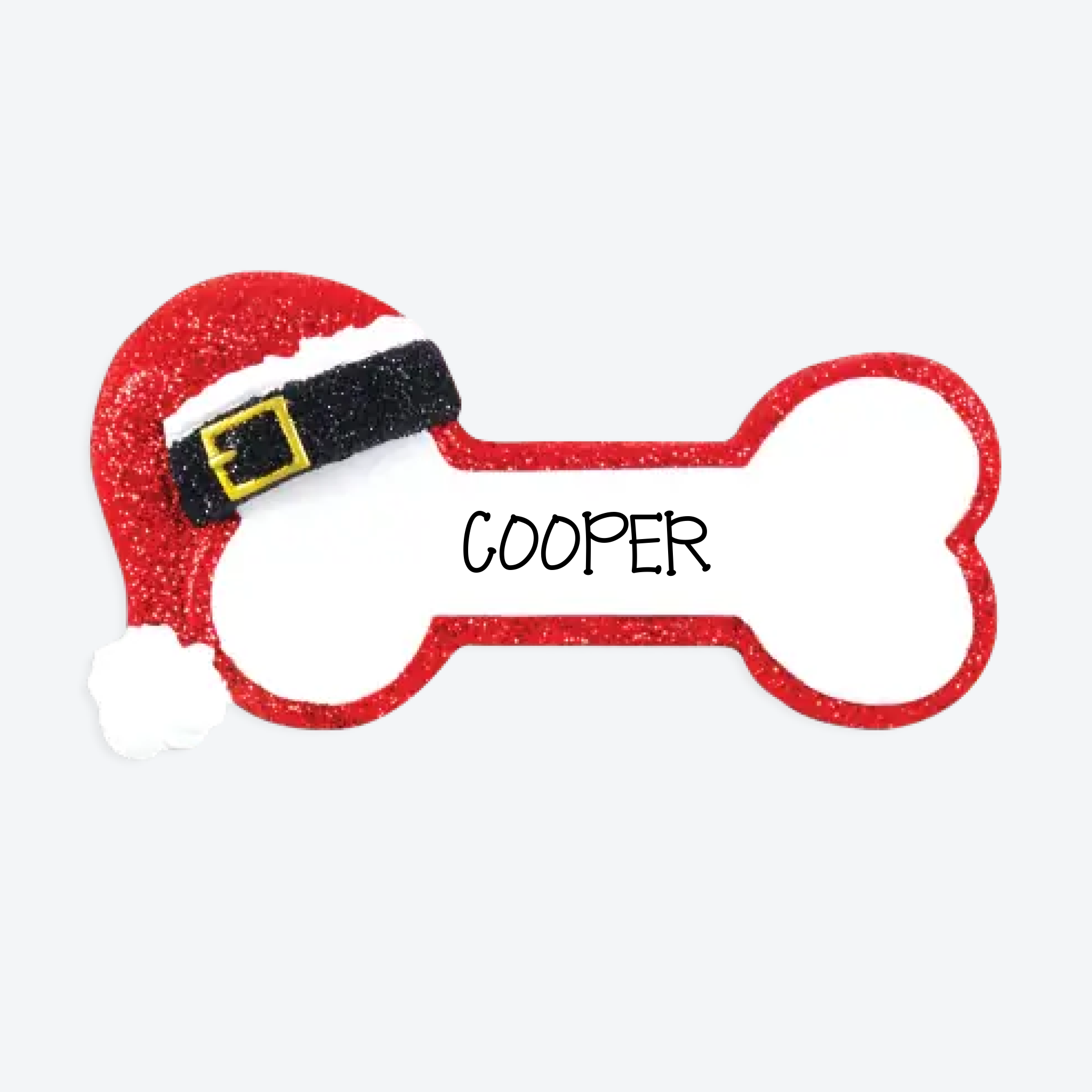 OT1438 - Santa Dog Bone Personalized Christmas Ornament