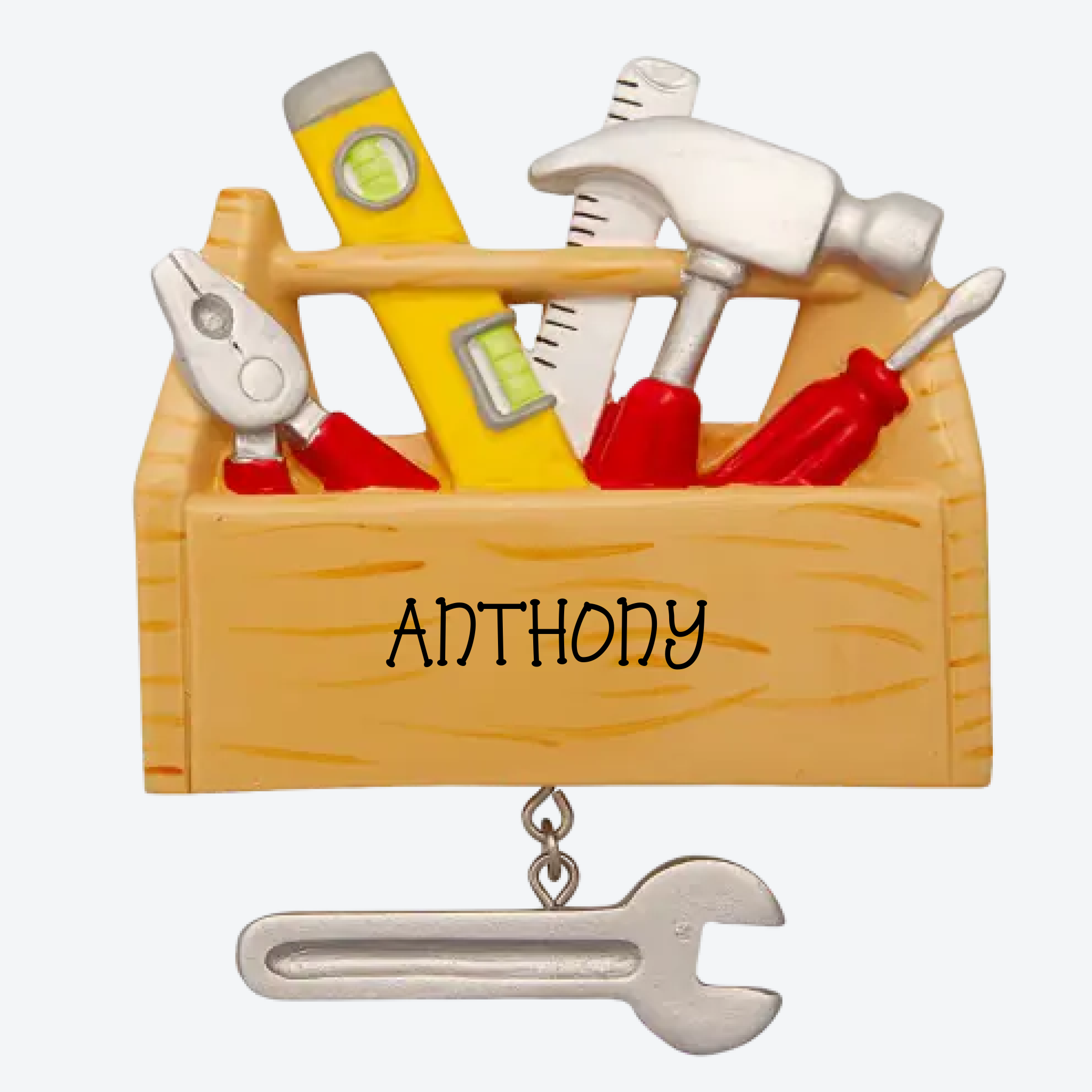 OT1816 - Tool Chest Personalized Christmas Ornament