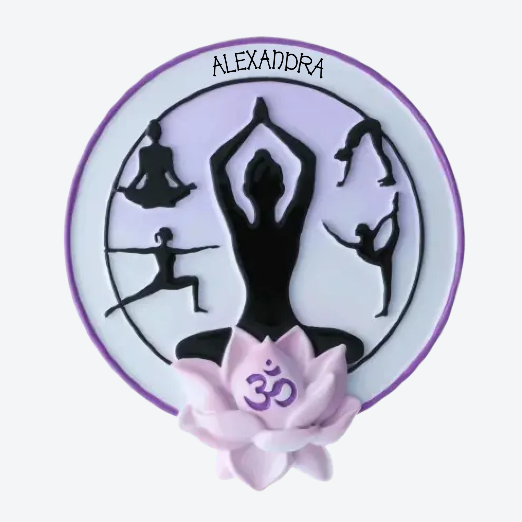 OT2290 - Yoga Poses Personalized Christmas Ornament