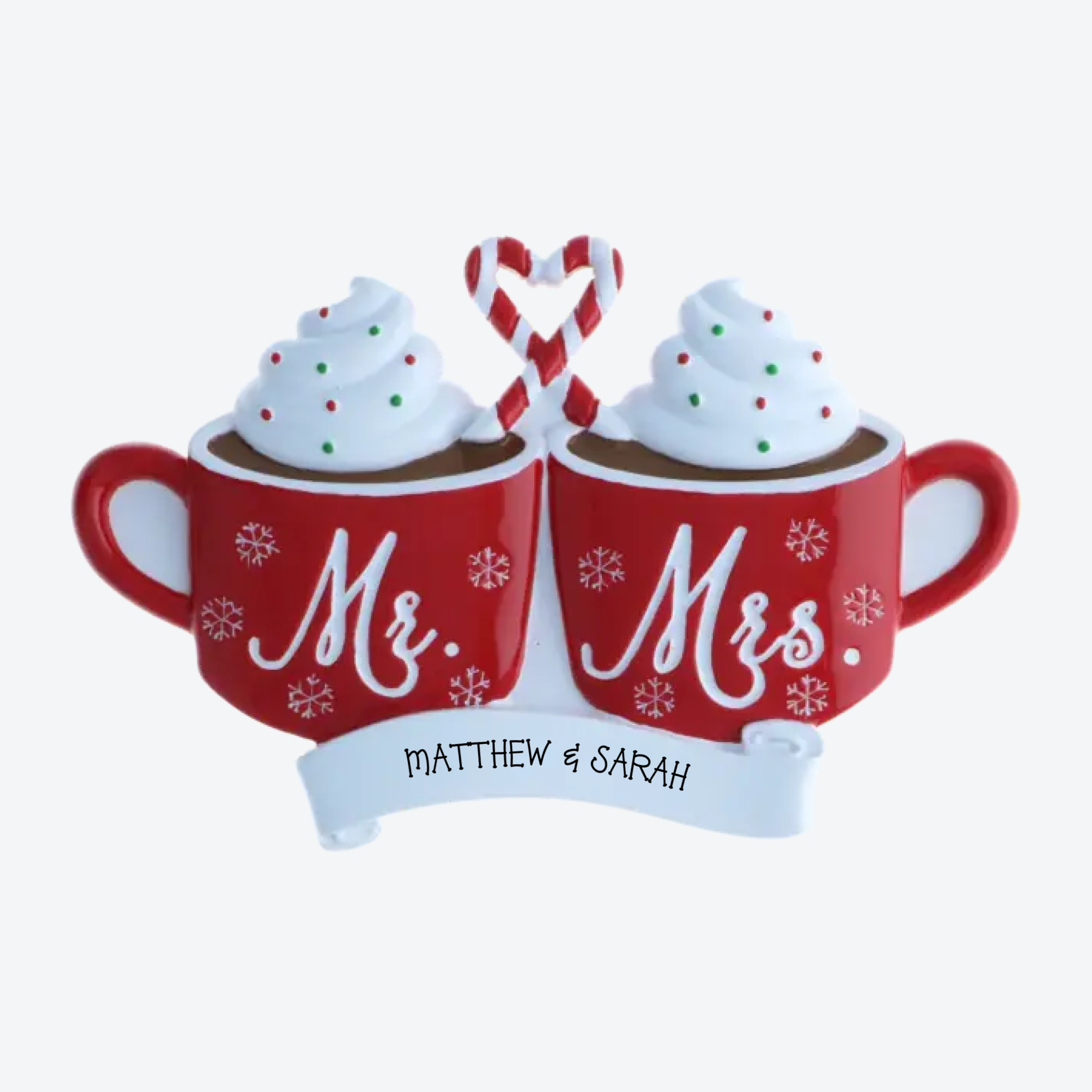 OT2345 - Mr. &amp; Mrs. Hot Cocoa Personalized Christmas Ornament