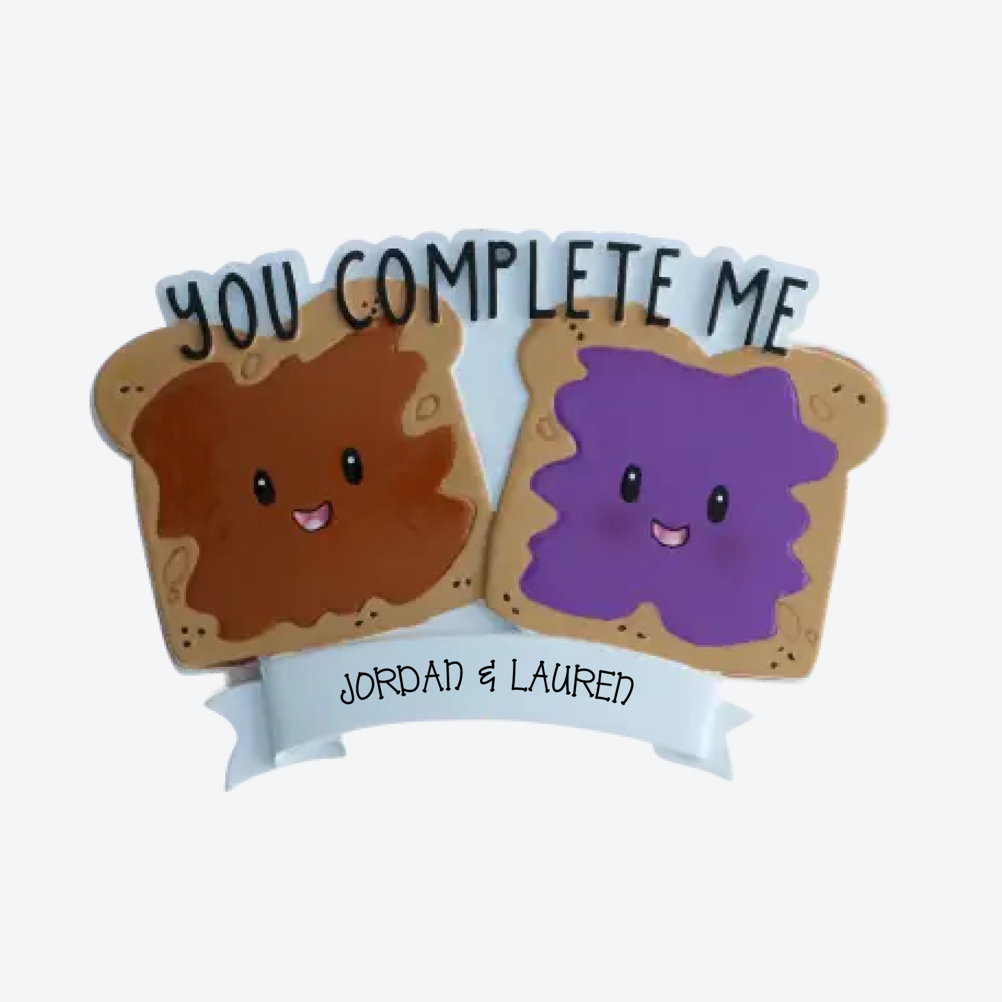 OT2347 - PB&amp;J You Complete Me Personalized Christmas Ornament