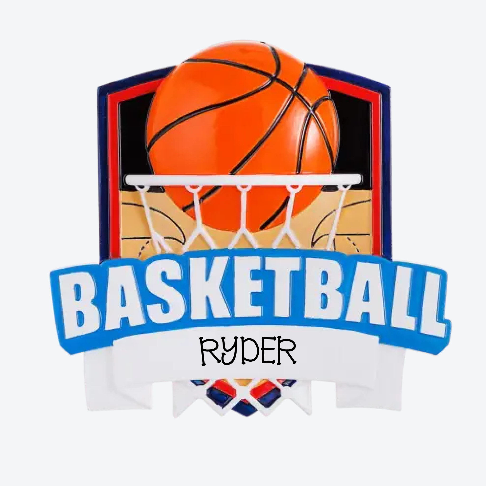OT2528 - New Basketball Shield Personalized Christmas Ornament