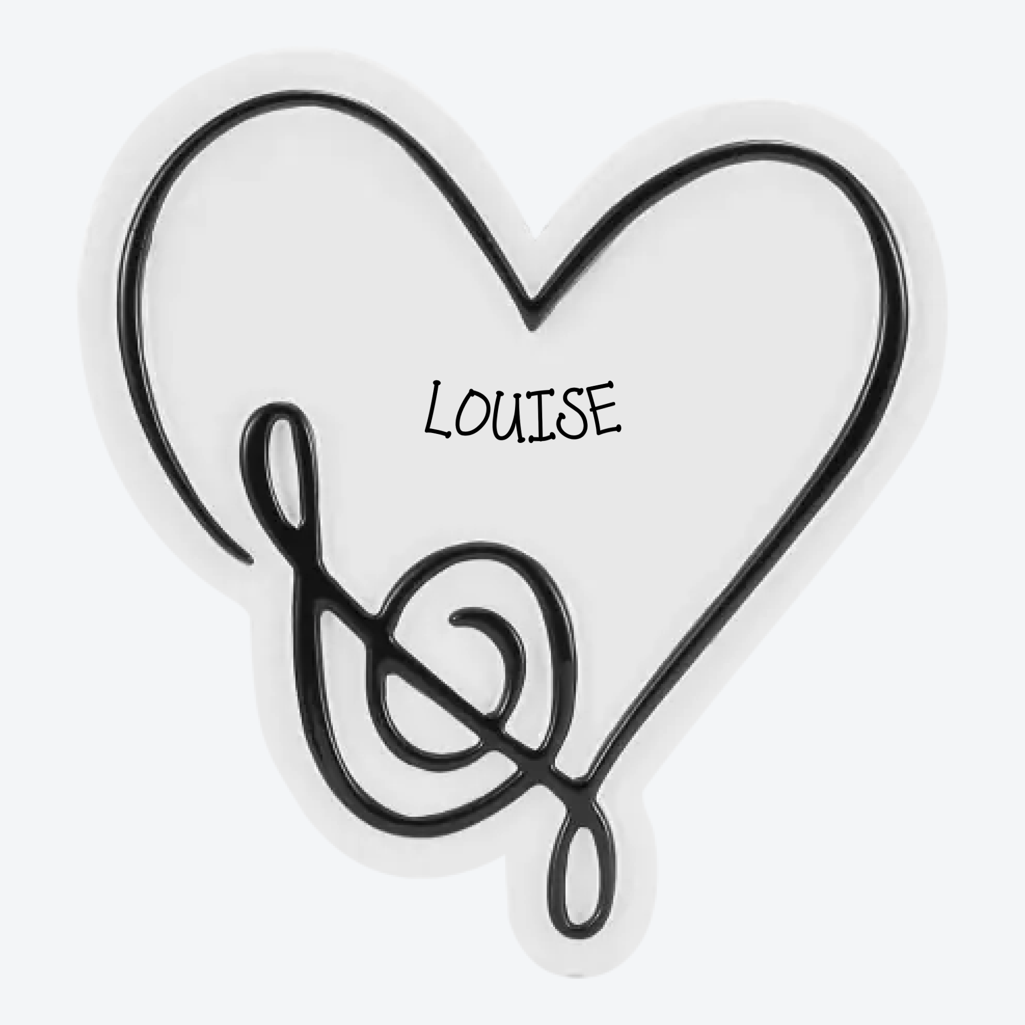 OT2580 - Music Note Heart Personalized Christmas Ornament