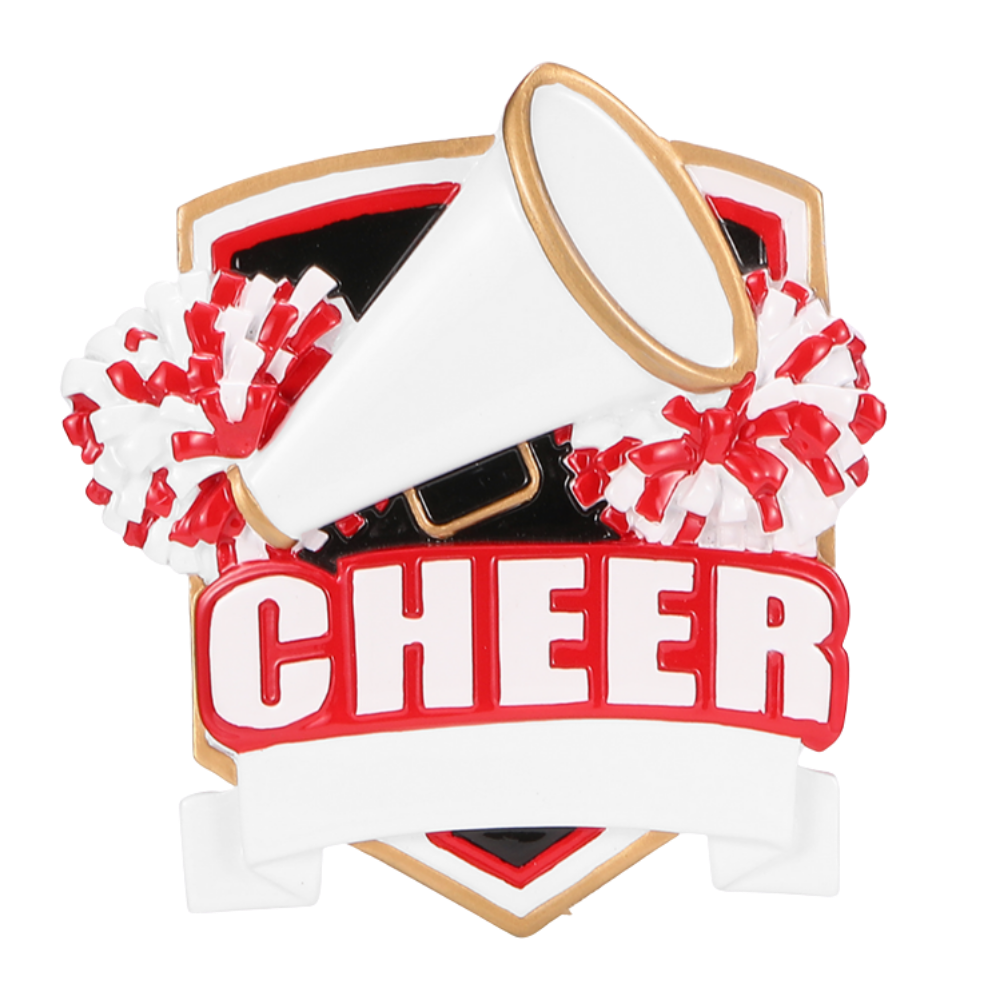 Cheer Shield Personalized Christmas Ornament