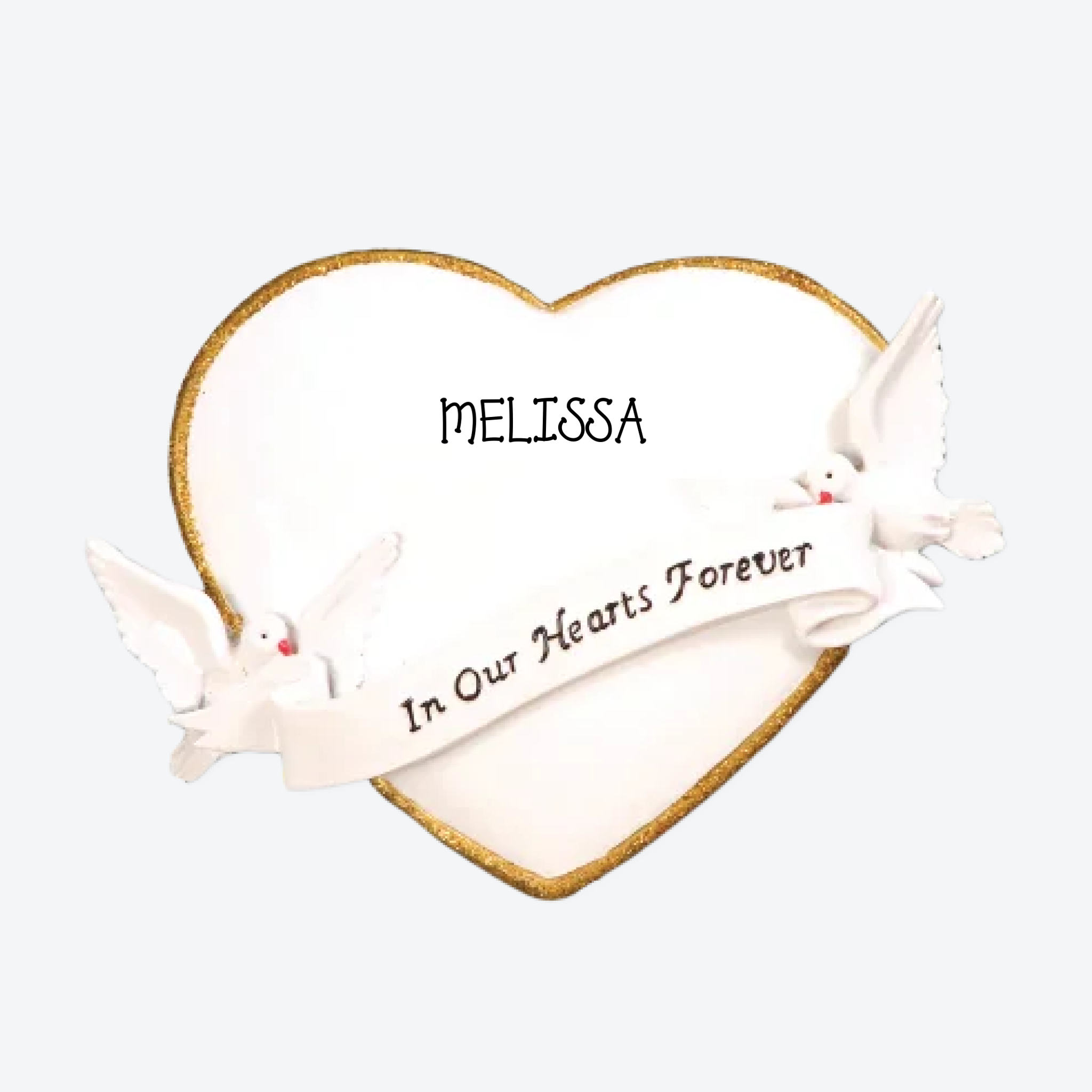 OT782 - In Our Hearts Christmas Forever Personalized Christmas Ornament