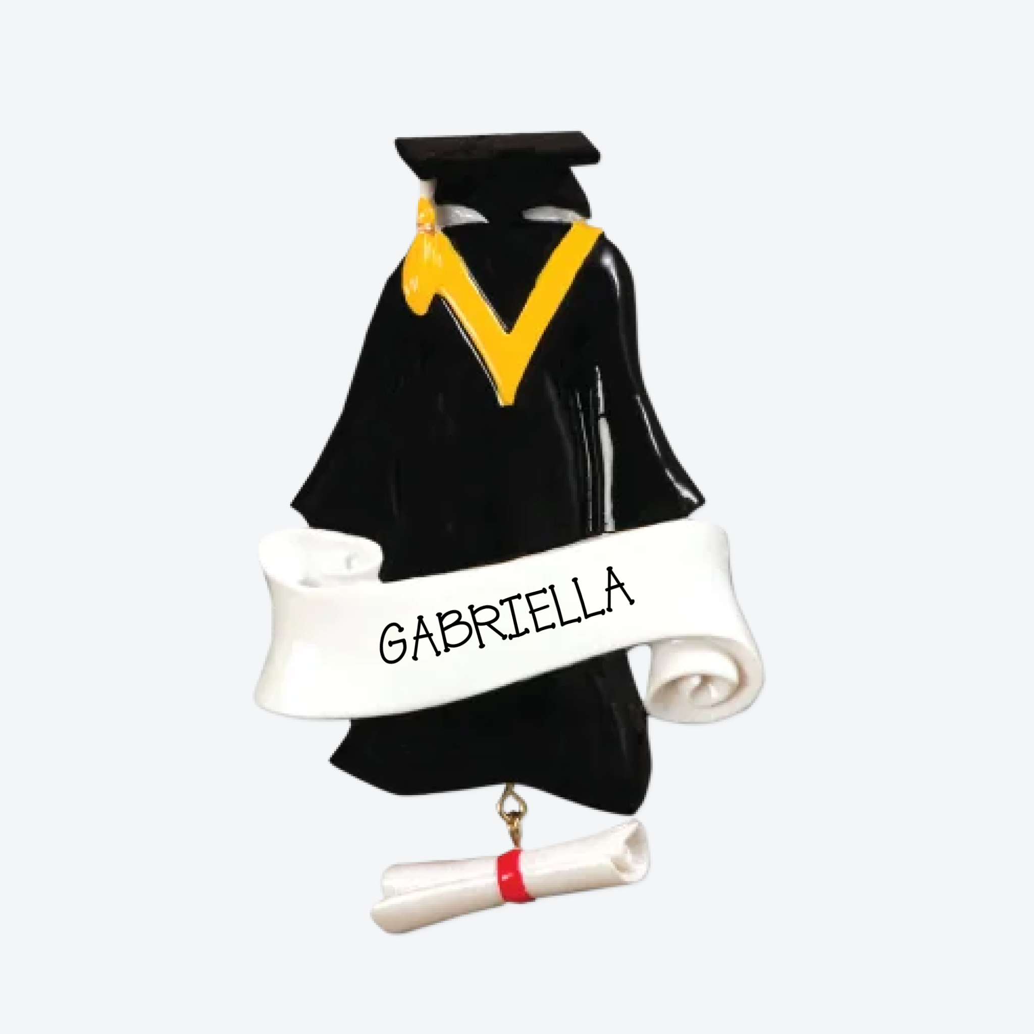OT789 - Grad Gown Personalized Christmas Ornament