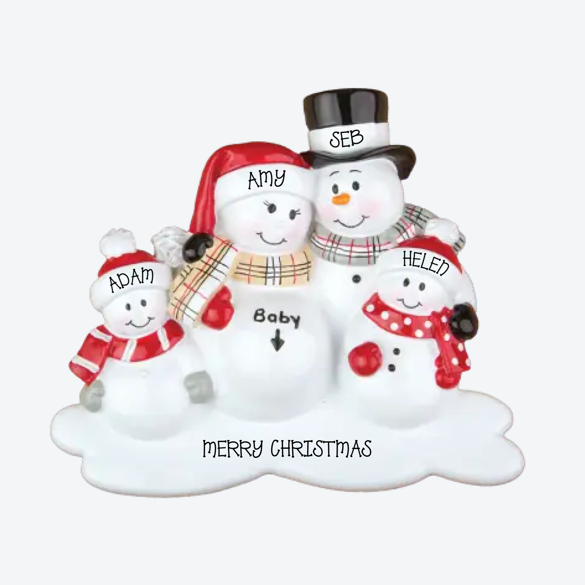 OT807-2 - We're Expecting w/2 Children Personalized Christmas Ornament