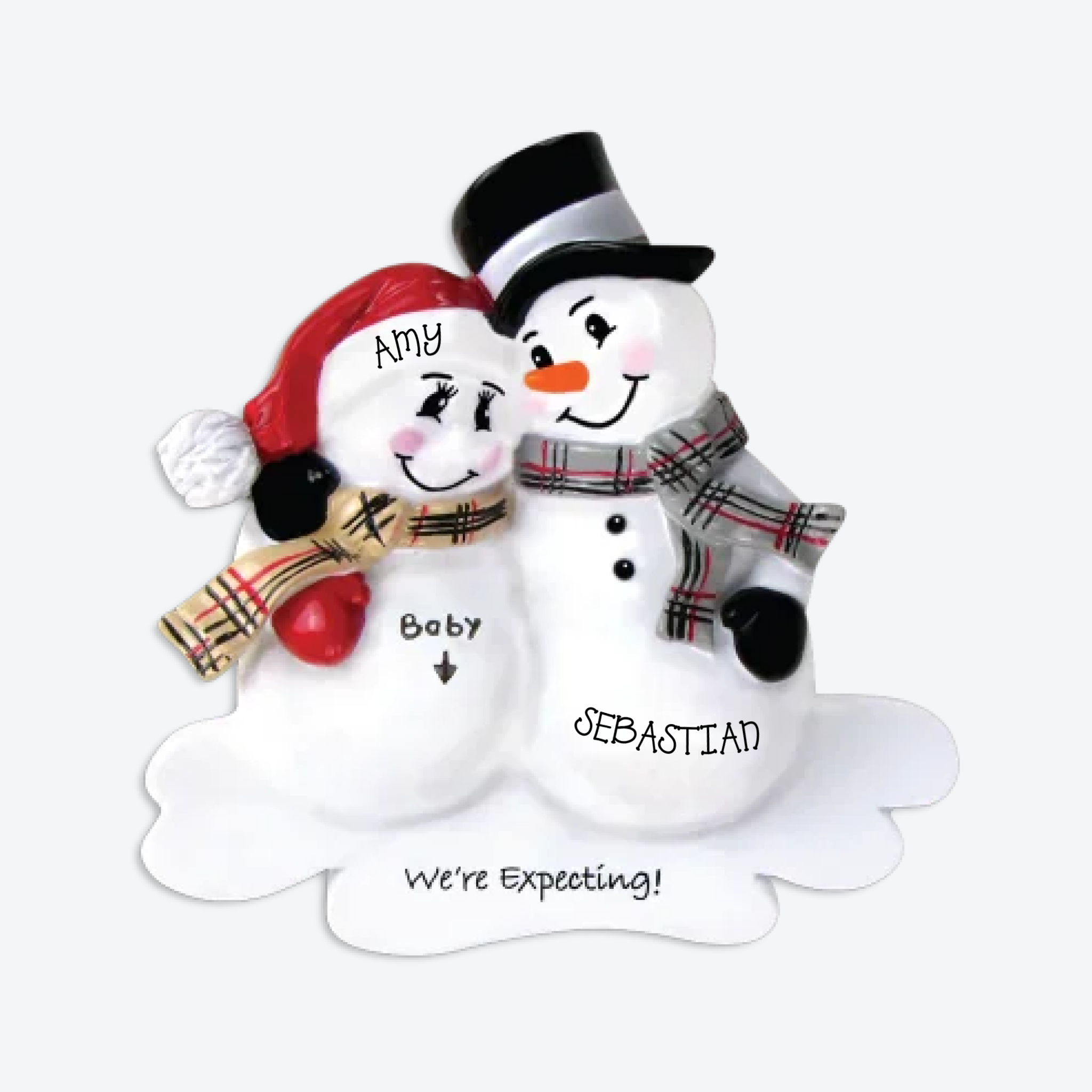 OT807 - We're Expecting Personalized Christmas Ornament