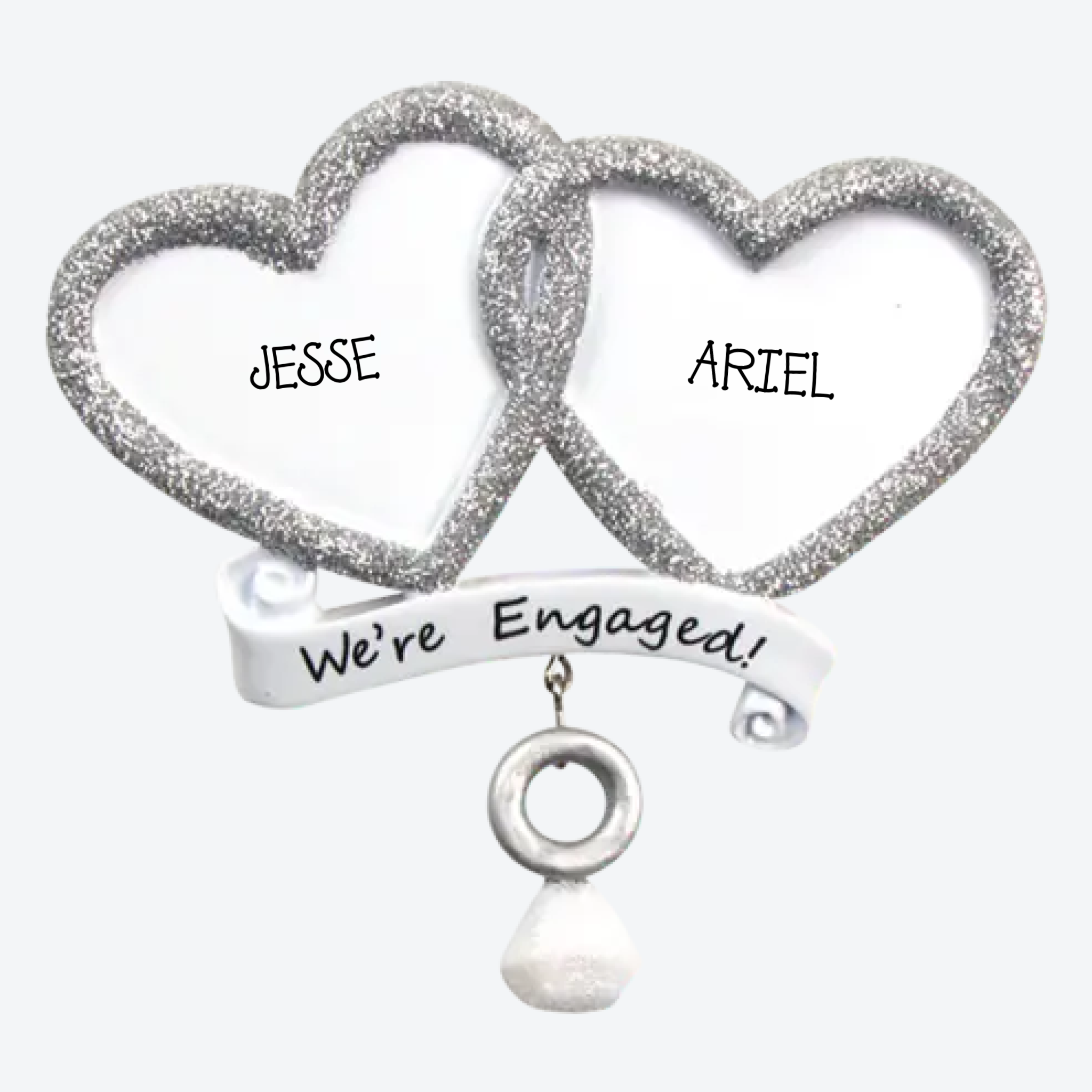 OT822 - We're Engaged! Personalized Christmas Ornament