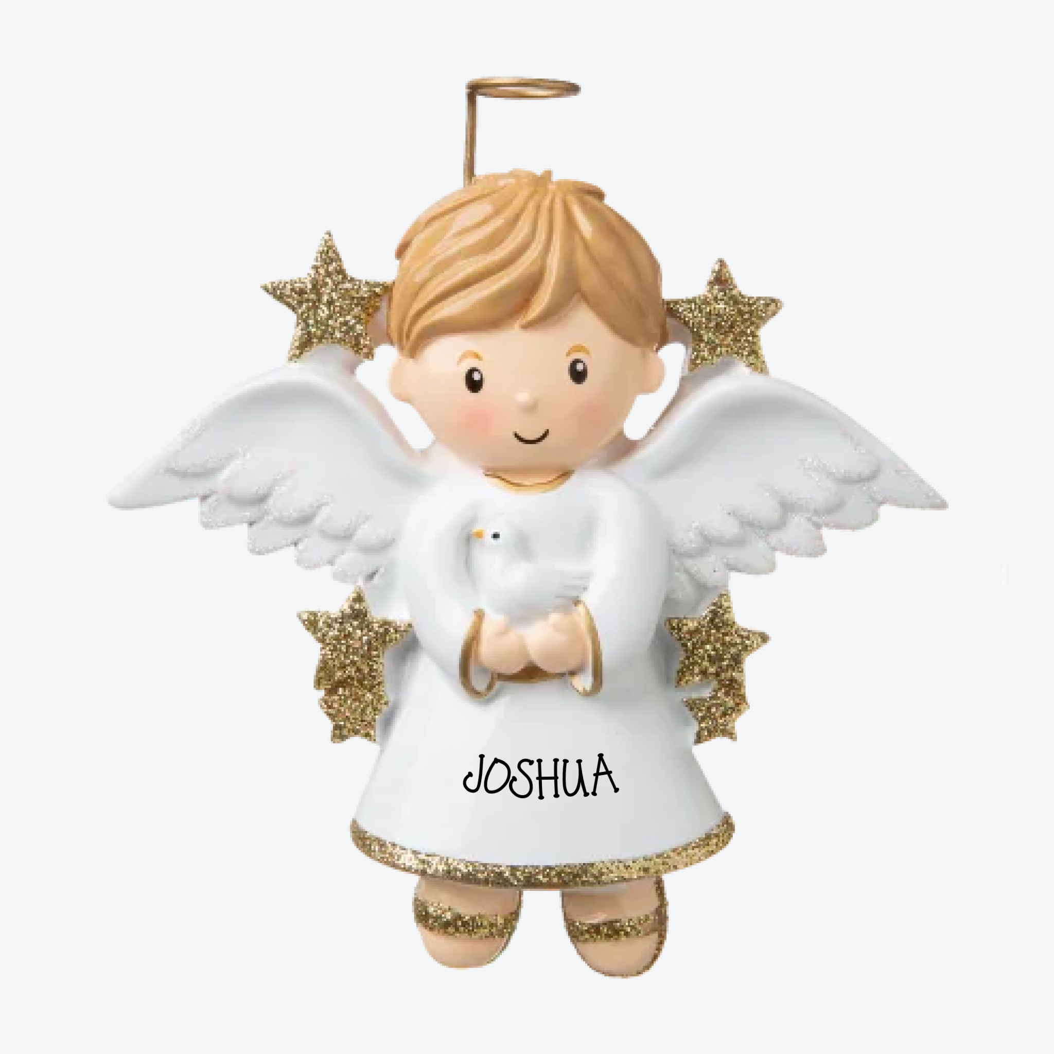 OT907-B - Angel (Boy) Personalized Christmas Ornament