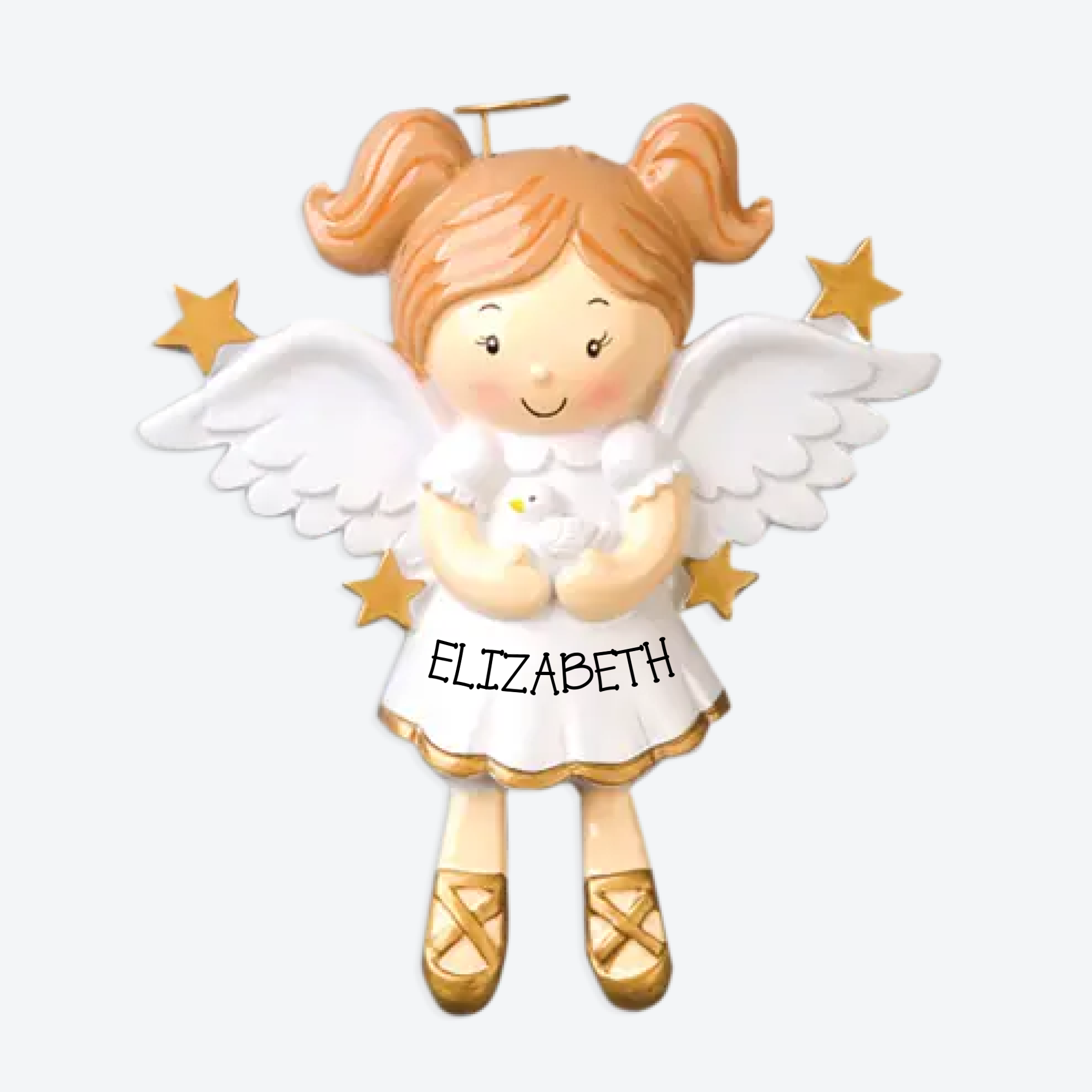 OT907 - Angel With Dove Personalized Christmas Ornament