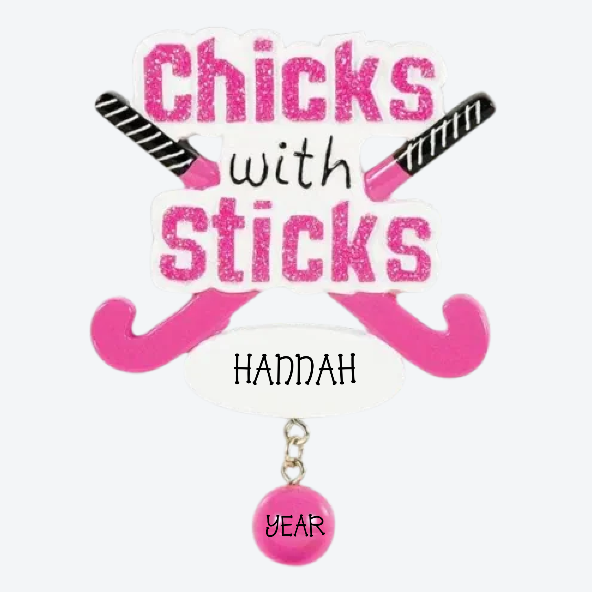 Field Hockey Personalized Christmas Ornament