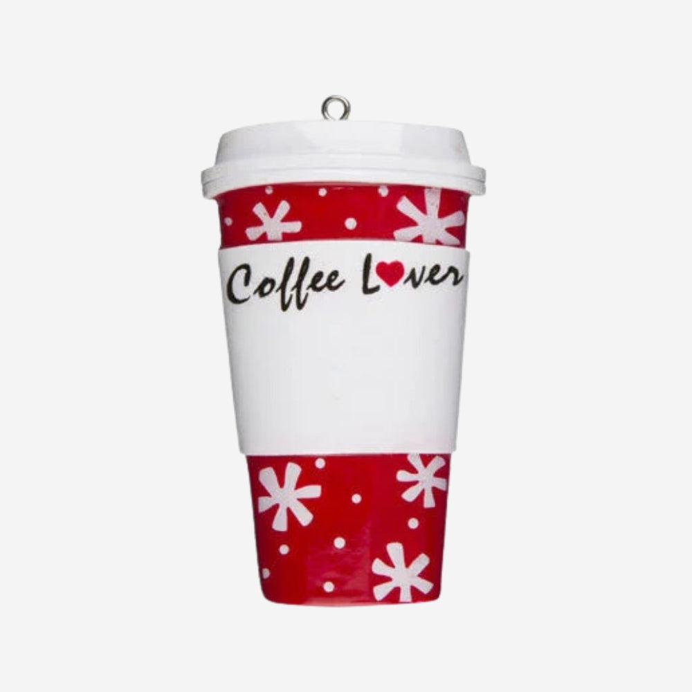 Coffee Lover Cup Personalized Christmas Ornaments