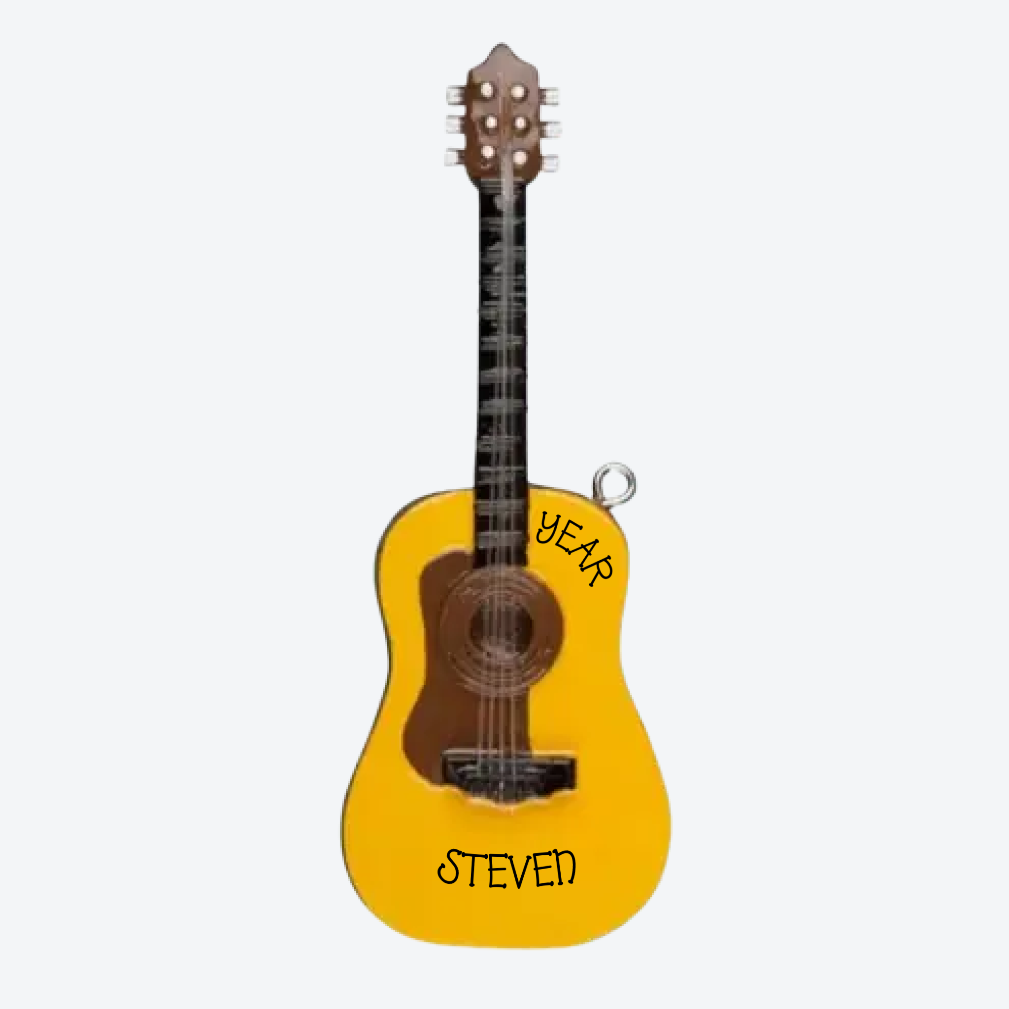 Acoustic Guitar Personalized Christmas Ornaments