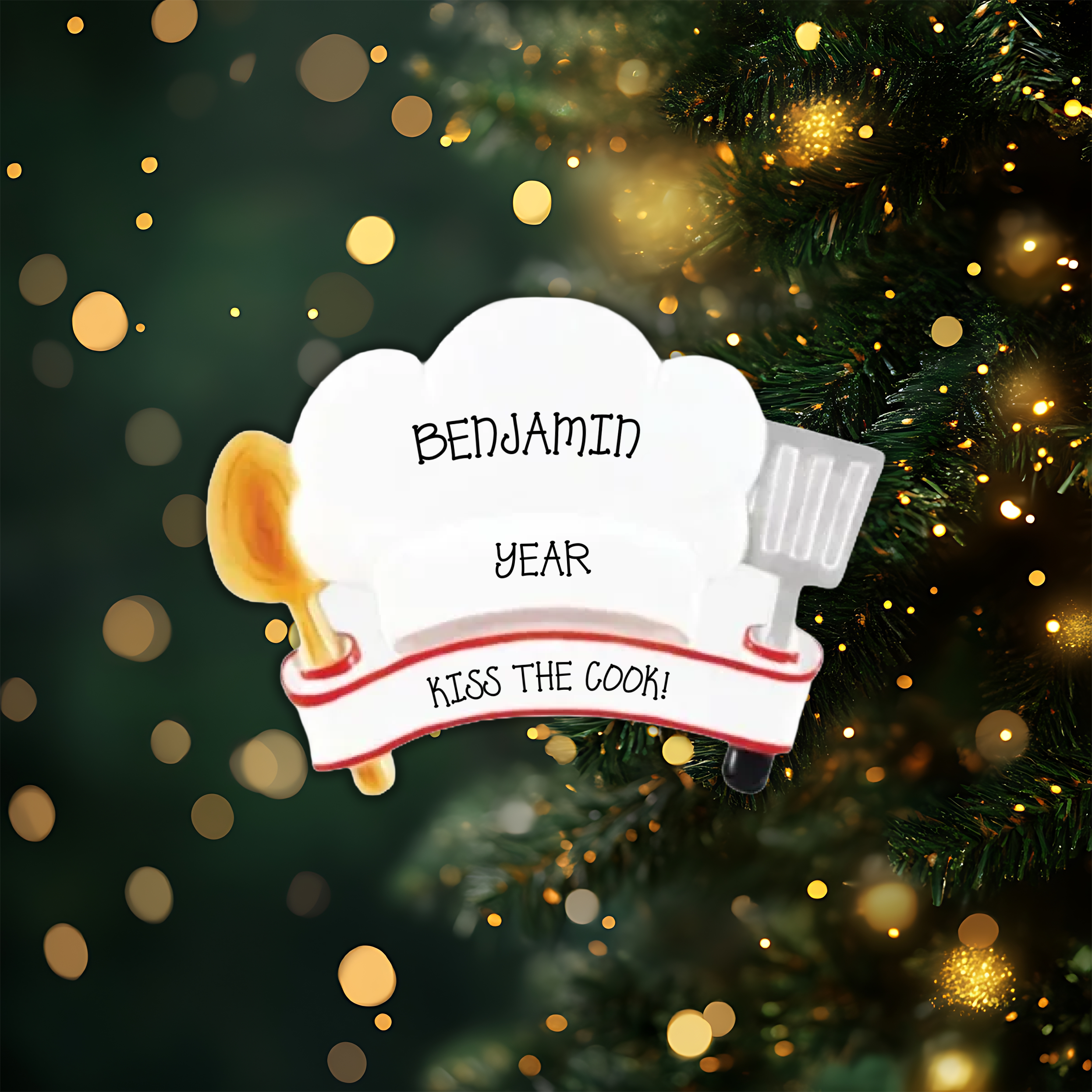 Chef Personalized Christmas Ornament