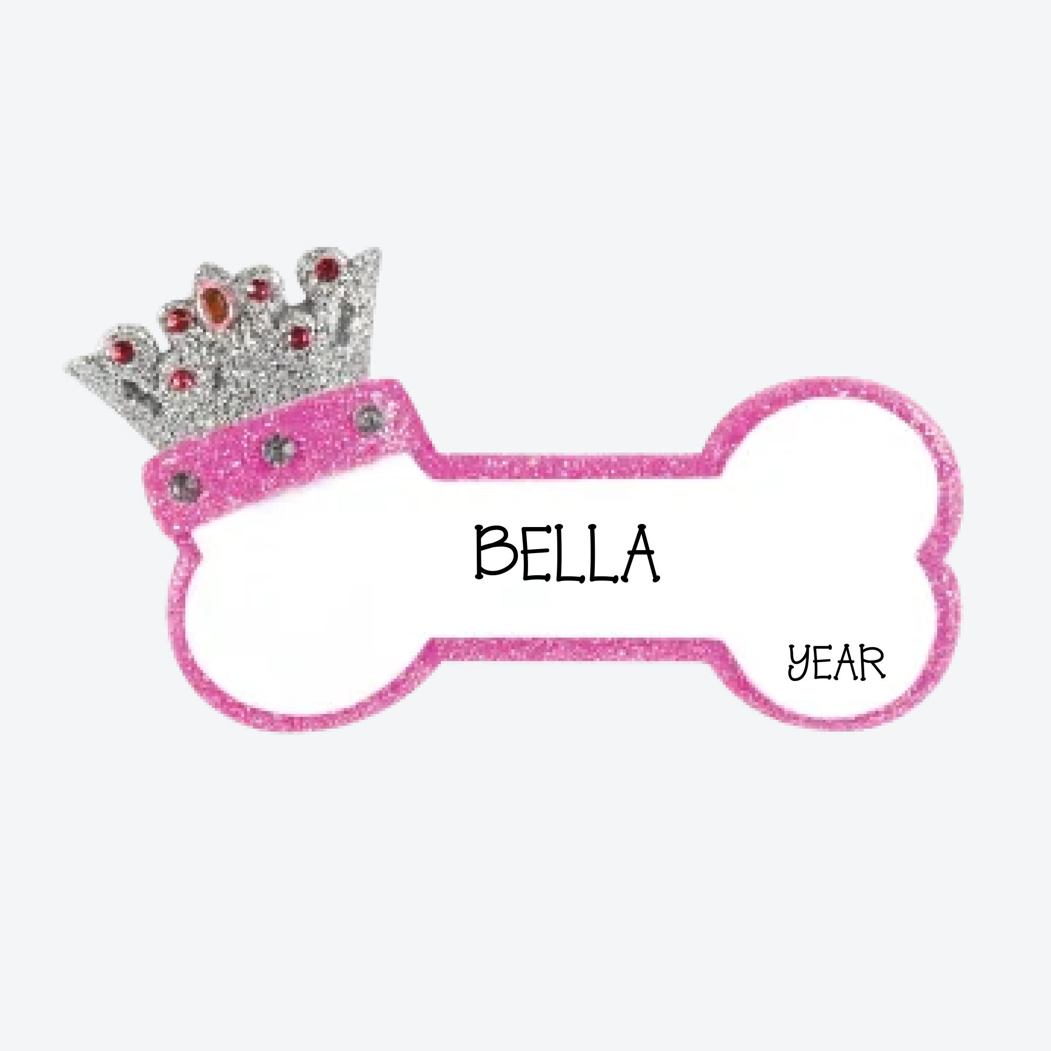 Princess Dog Bone Personalized Christmas Ornament