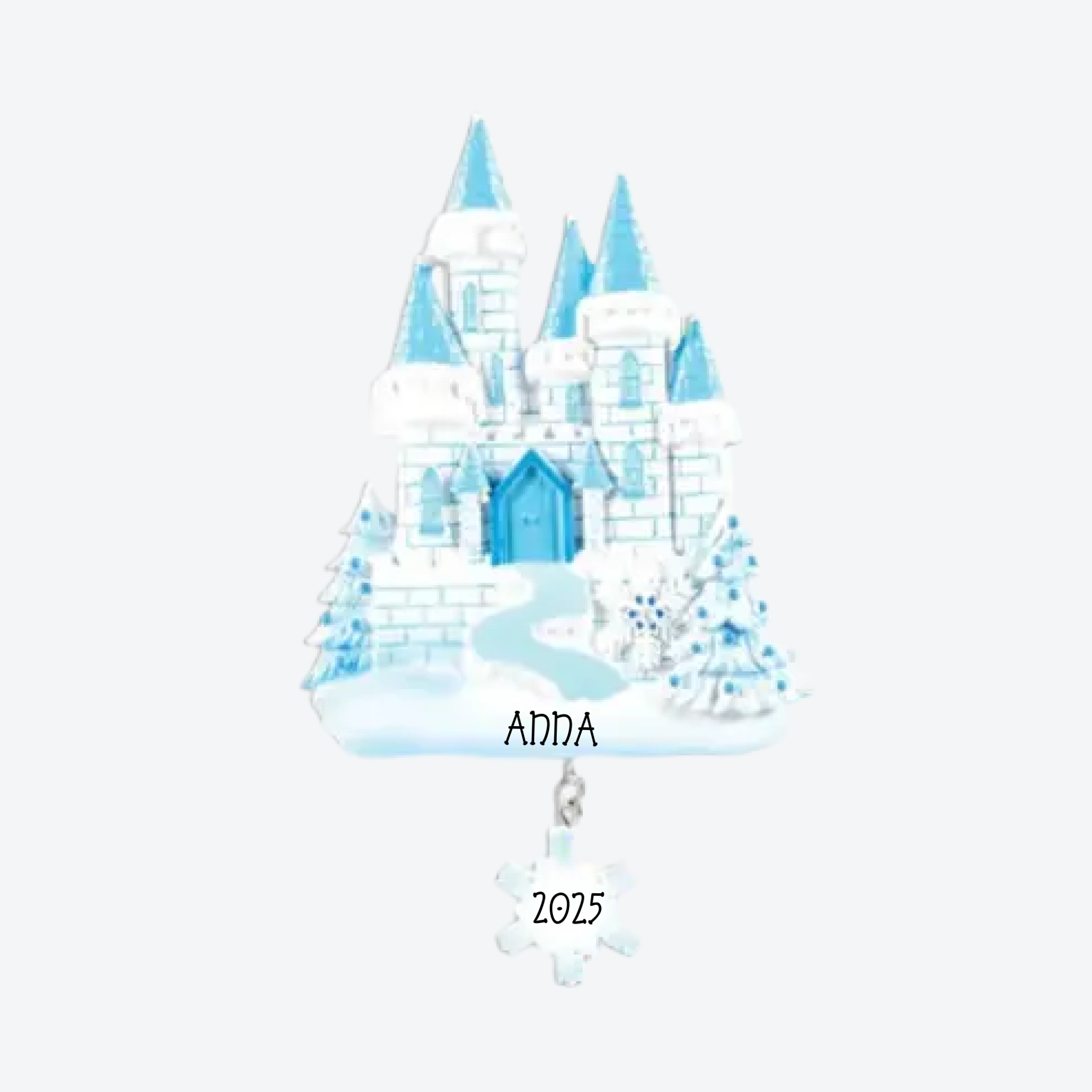 Ice Castle Personalized Christmas Ornament