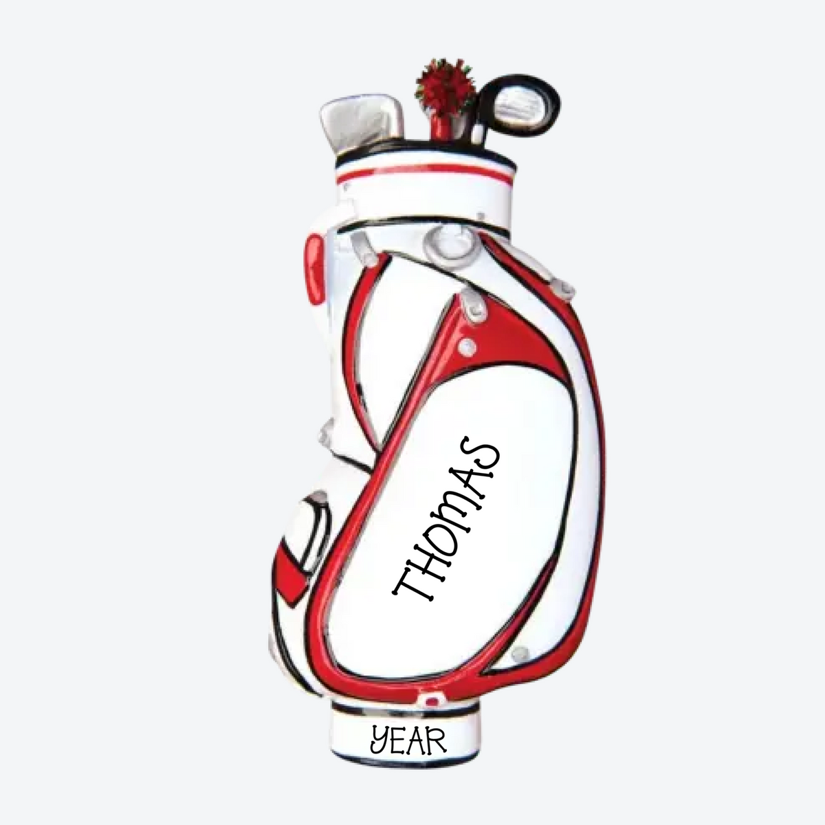 Golf Bag Personalized Christmas Ornament