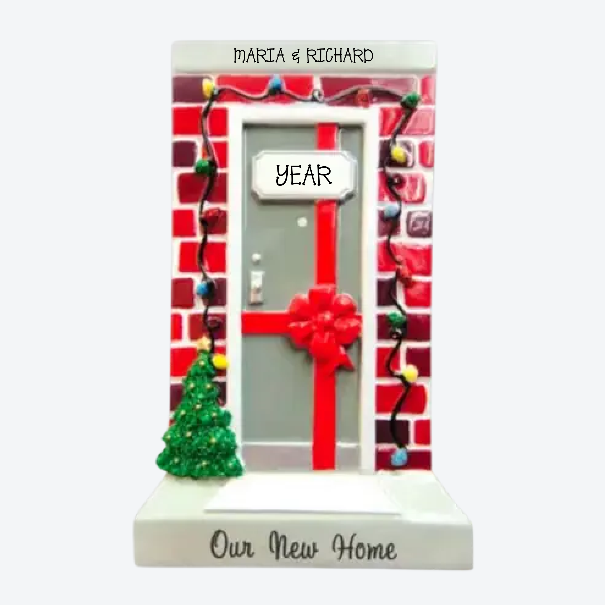 New Apartment Door Personalized Christmas Ornament