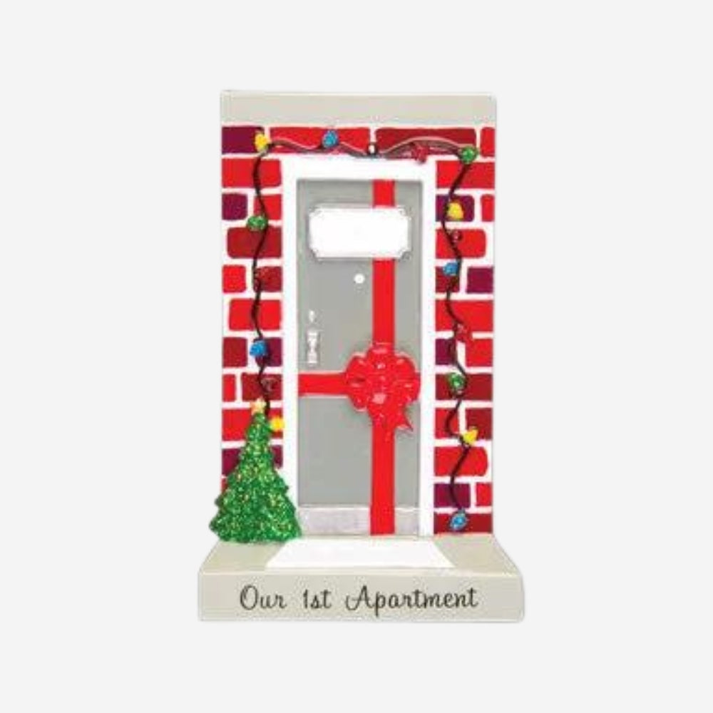 New Apartment Door Personalized Christmas Ornament